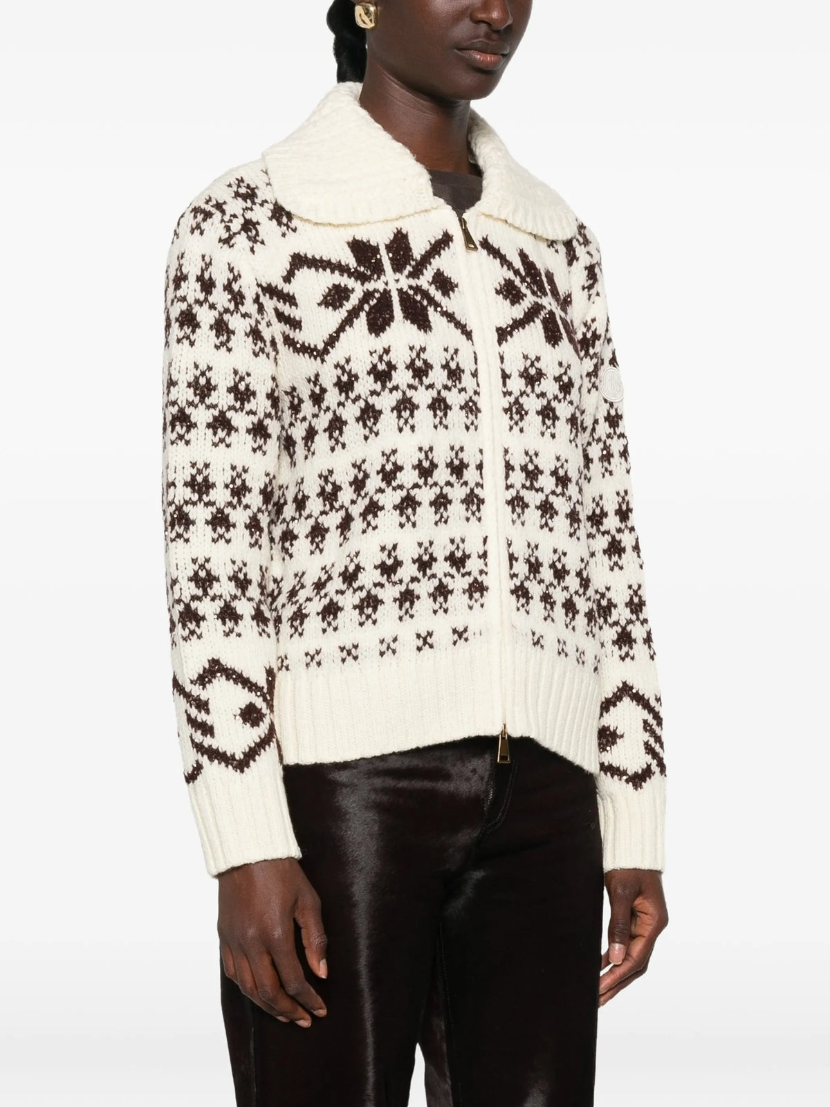 Fair Isle intarsia-knit cardigan