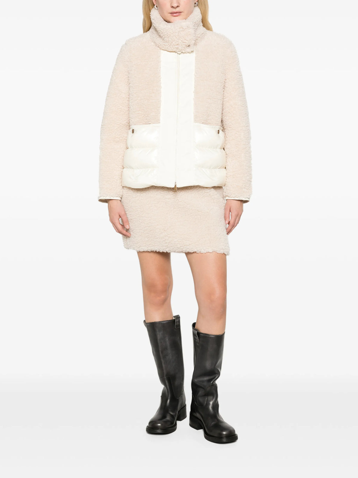Glorieux hooded teddy short down jacket