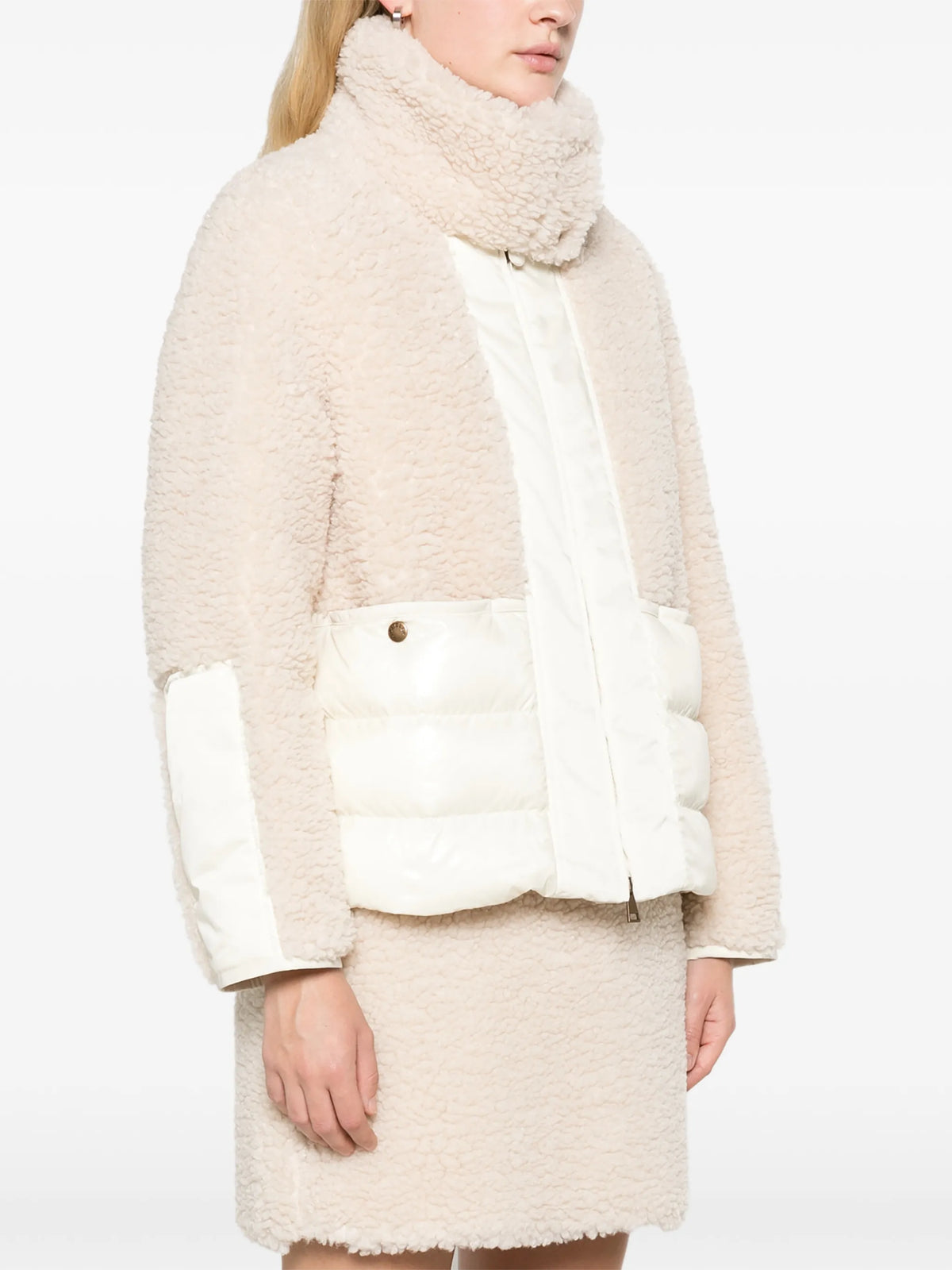 Glorieux hooded teddy short down jacket