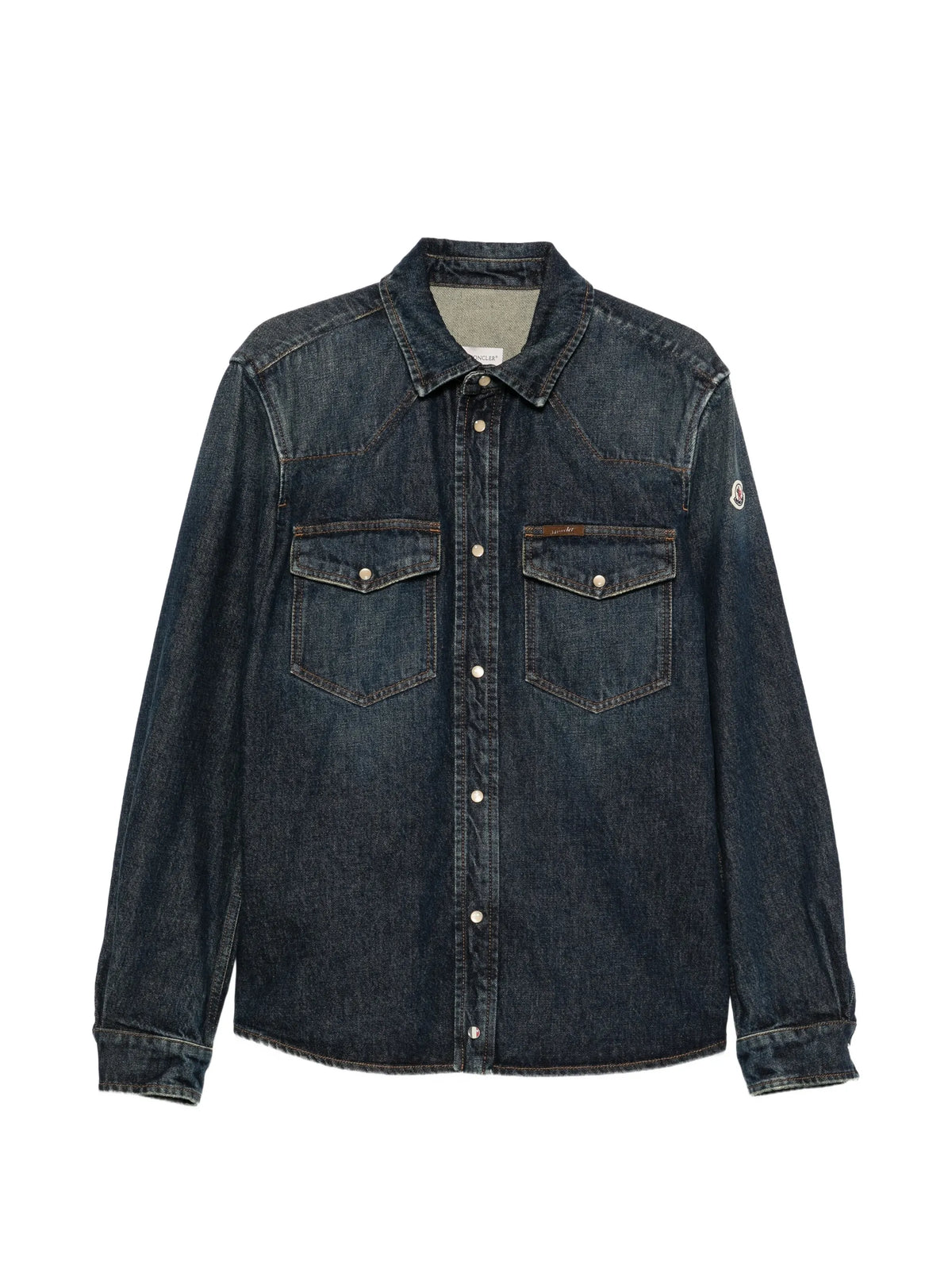 stone-wash denim shirt