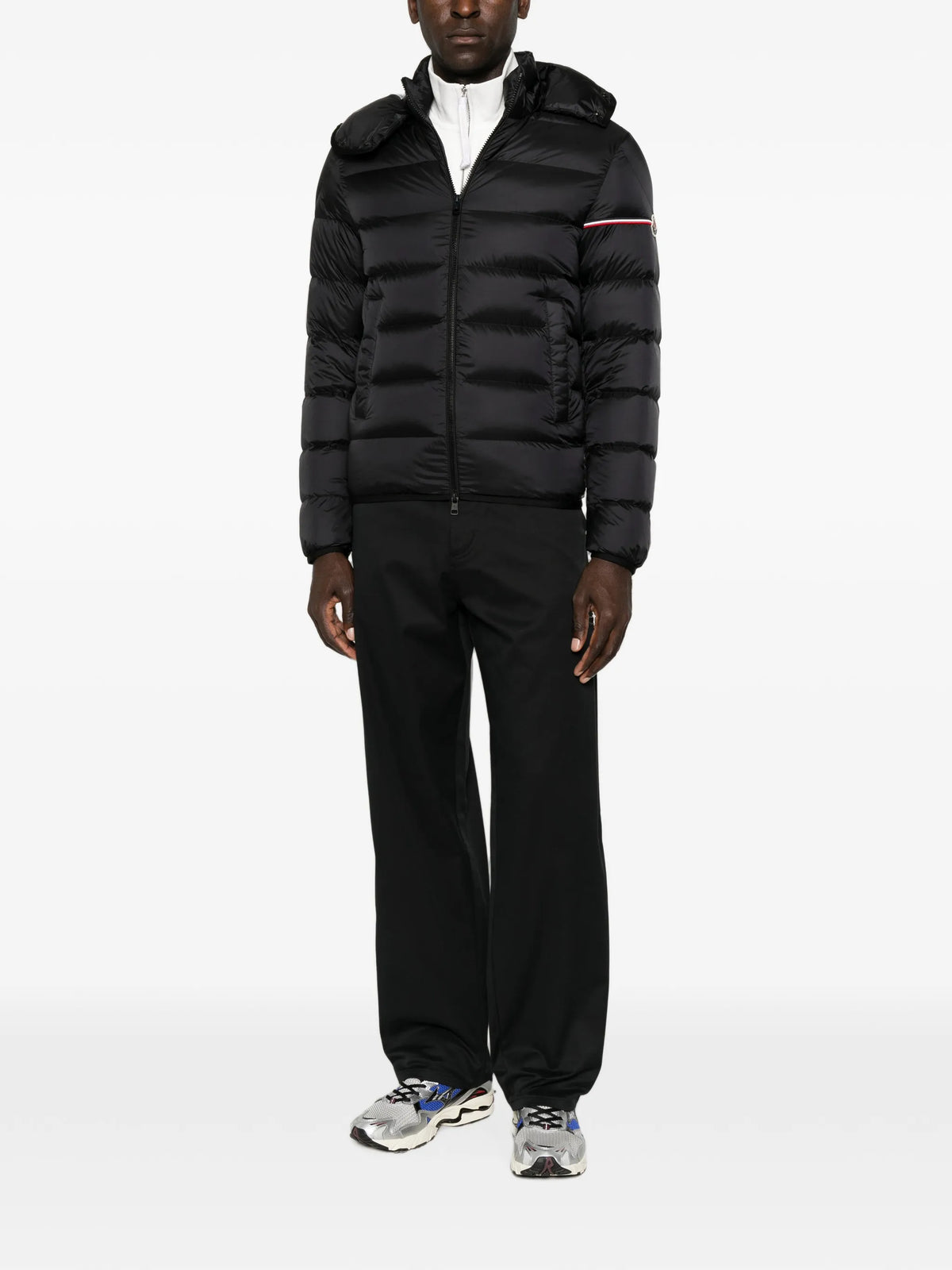 stretch gabardine trousers