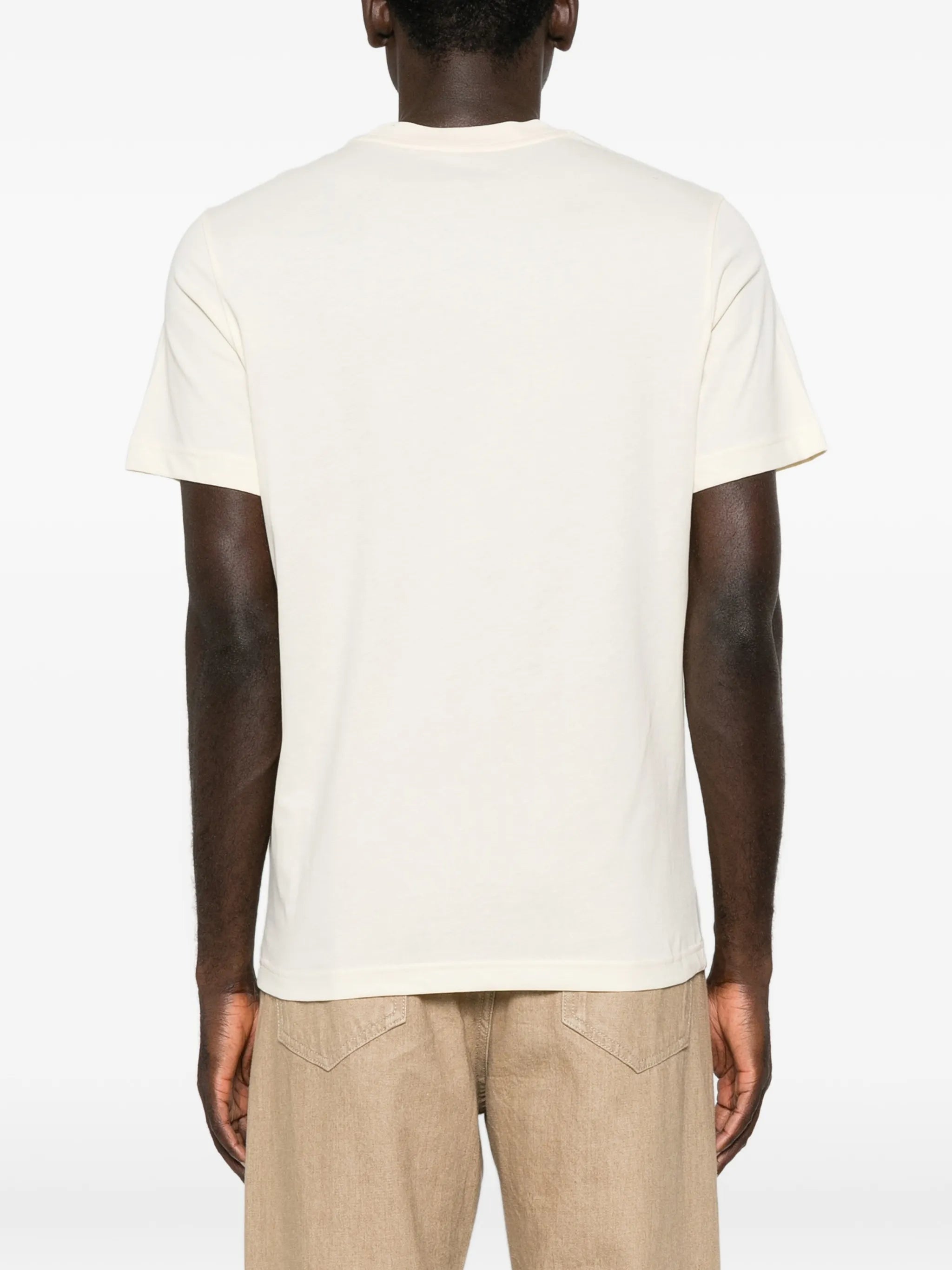 logo-patch jersey T-shirt