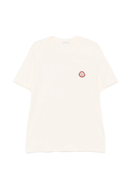 logo-patch jersey T-shirt
