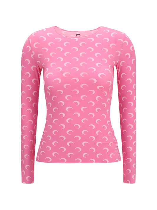 moon-print long-sleeve top