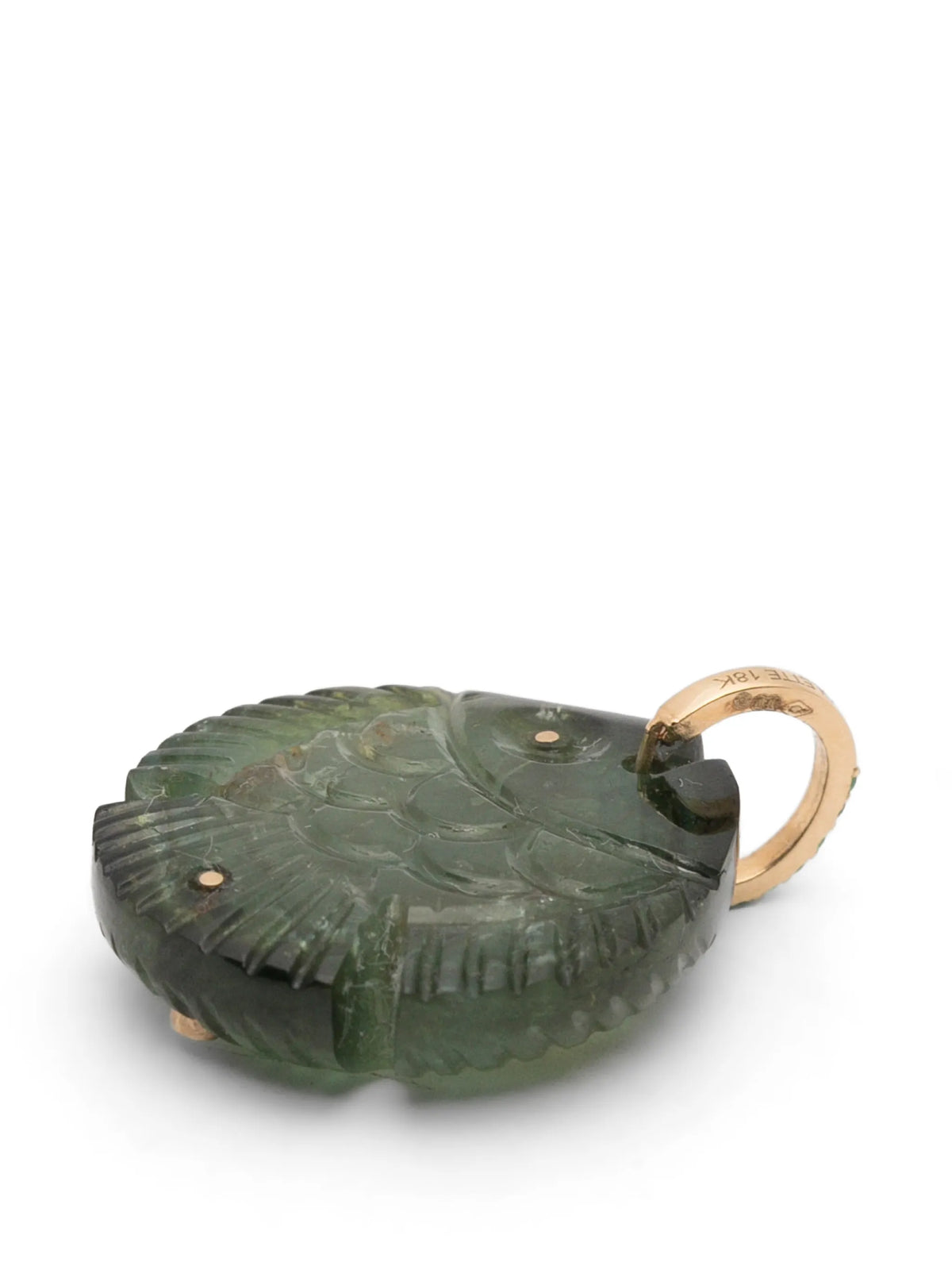 tourmaline and diamond fish pendant