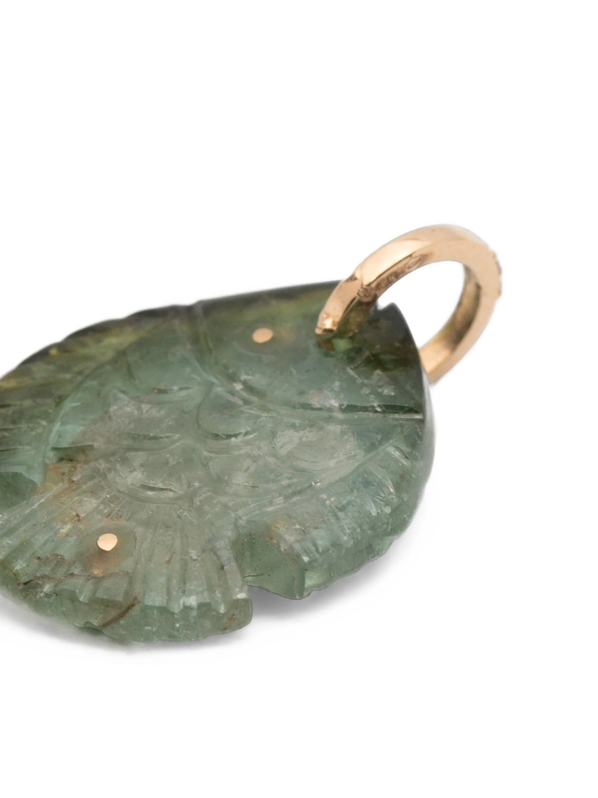 fish-motif multi-stone pendant