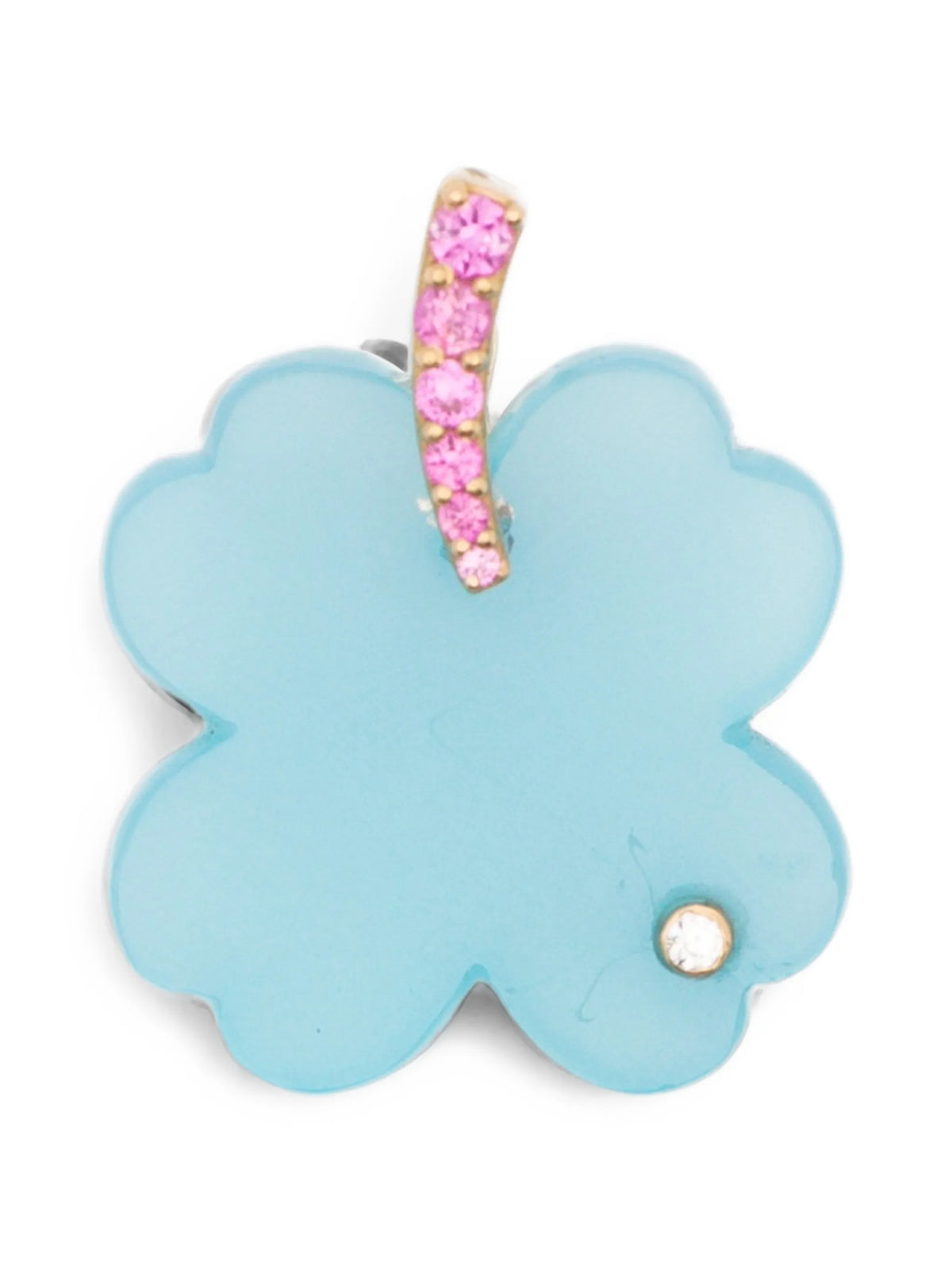 diamond and pink sapphire pendant