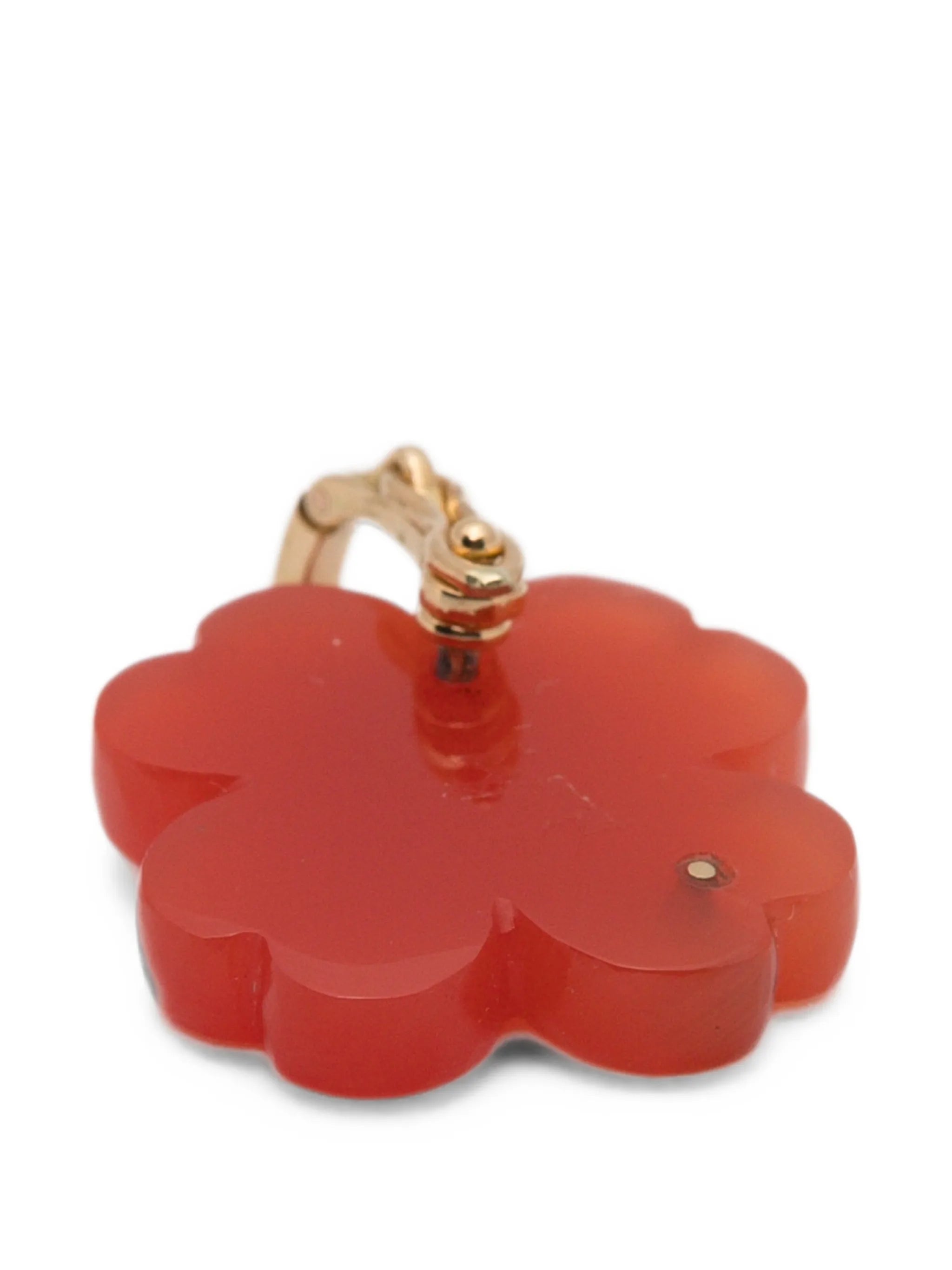 orange sapphire and diamond pendant