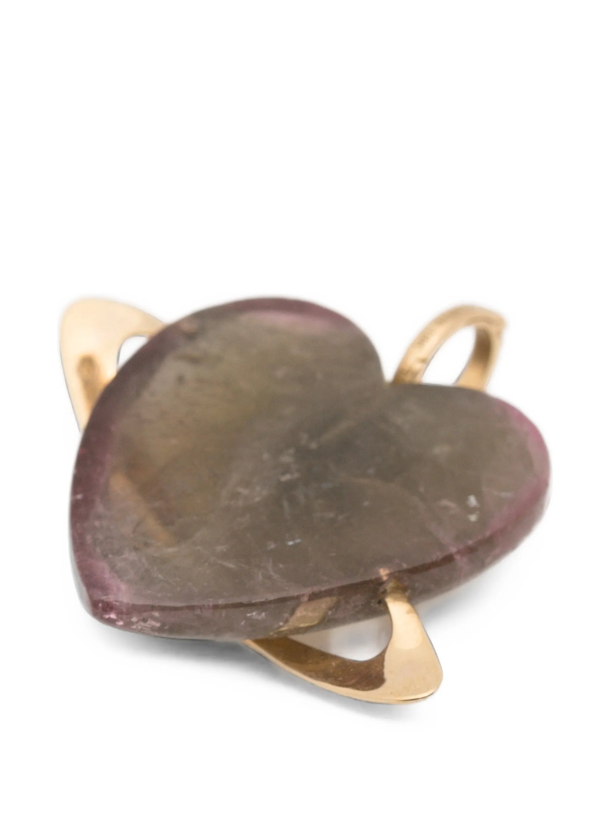 tourmaline and diamond heart pendant