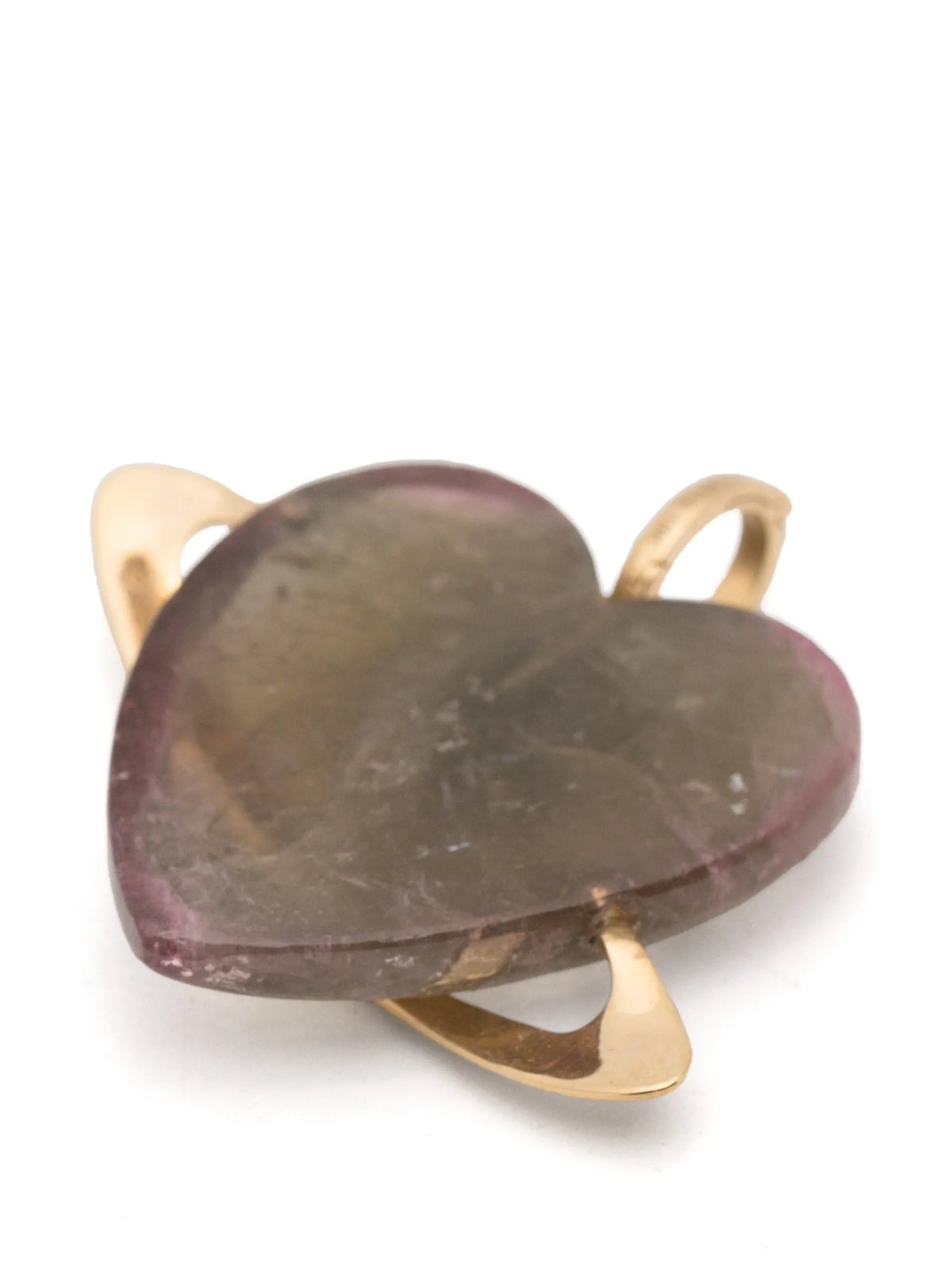 tourmaline and diamond heart pendant