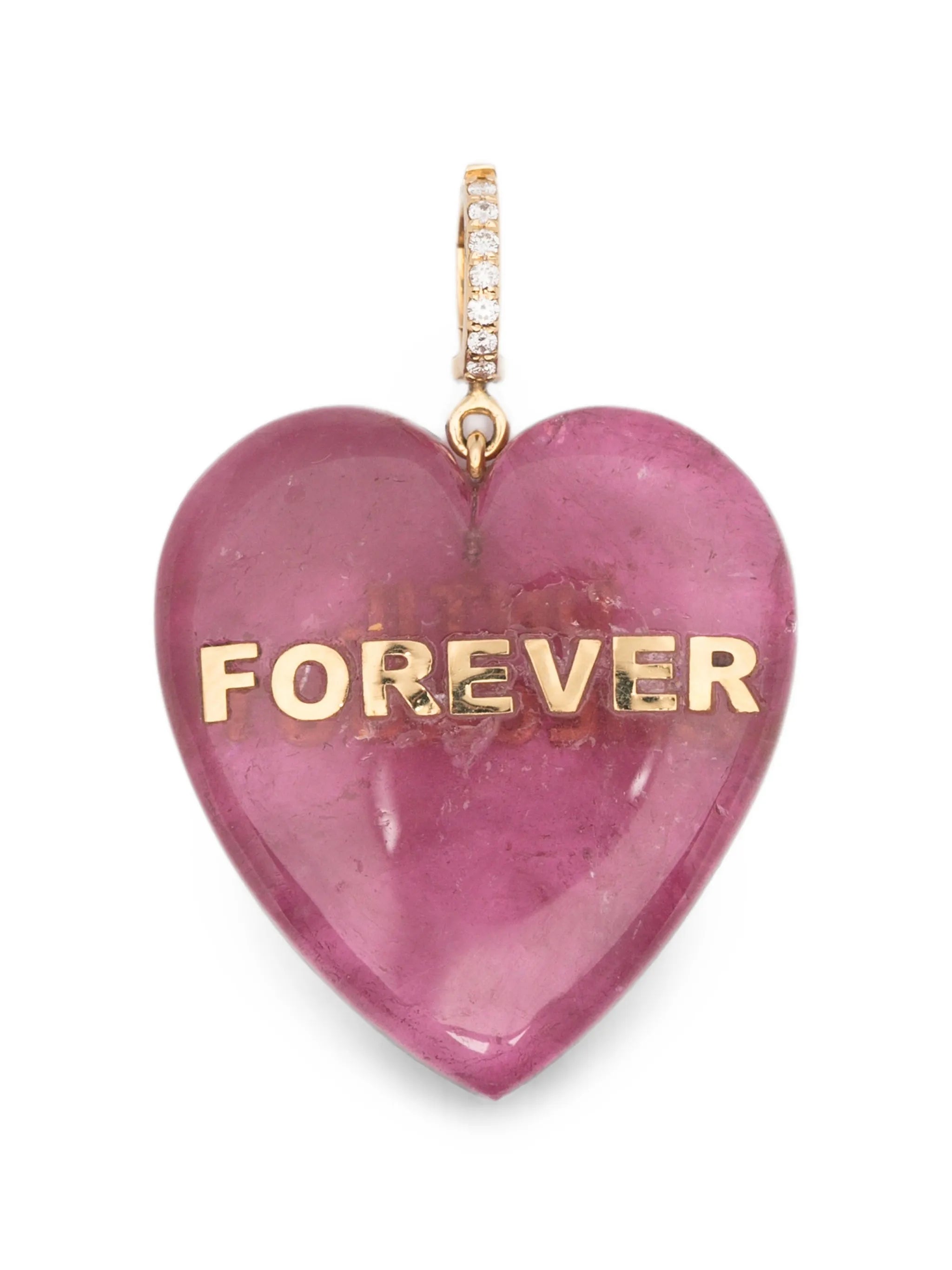 heart-motif diamond pendant