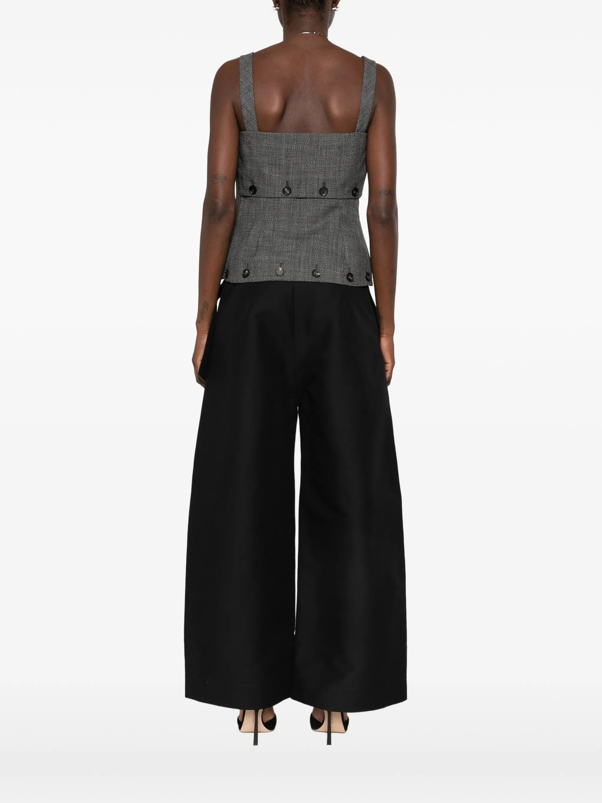 mouliné button-up top
