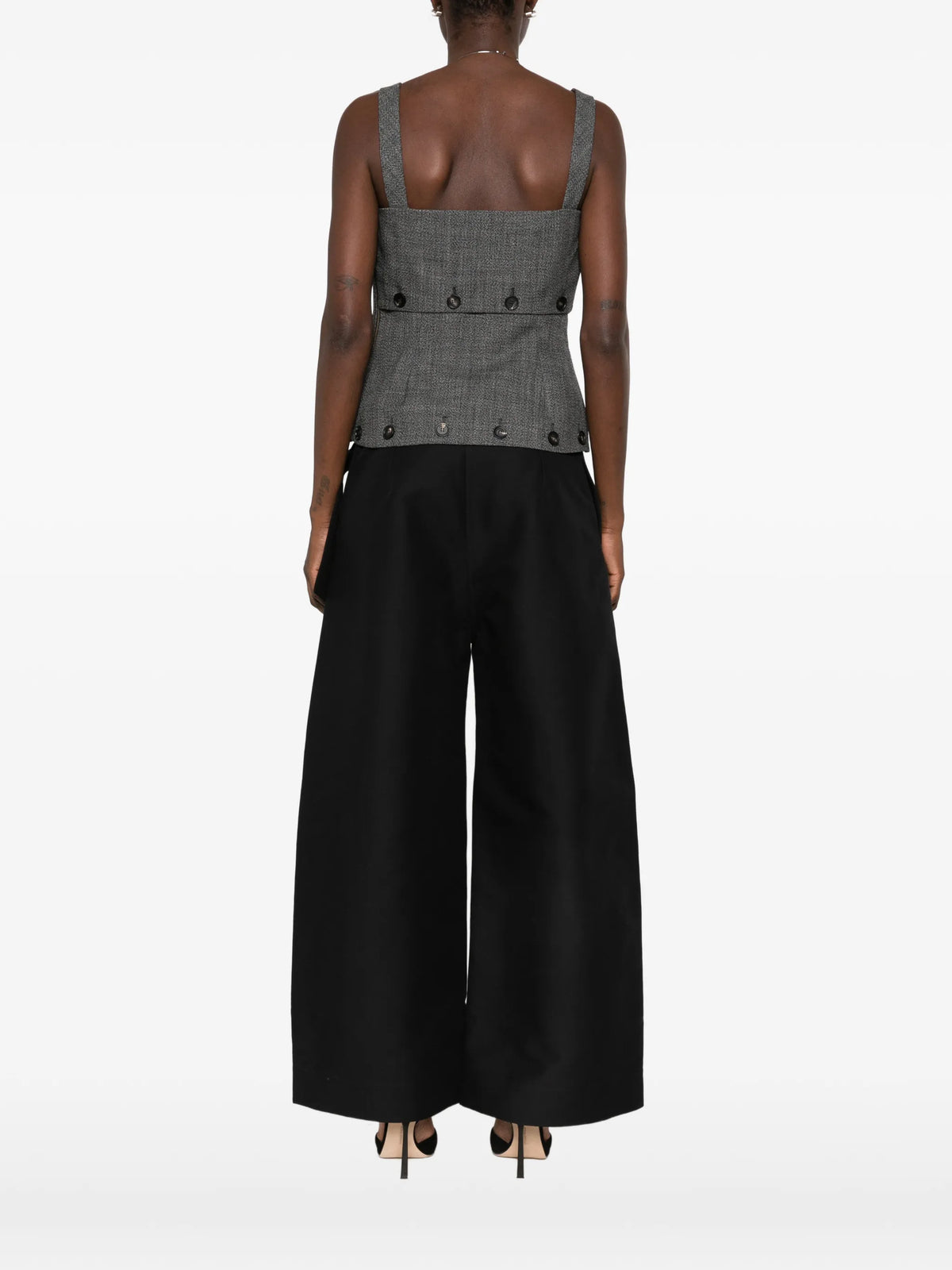 mouliné button-up top