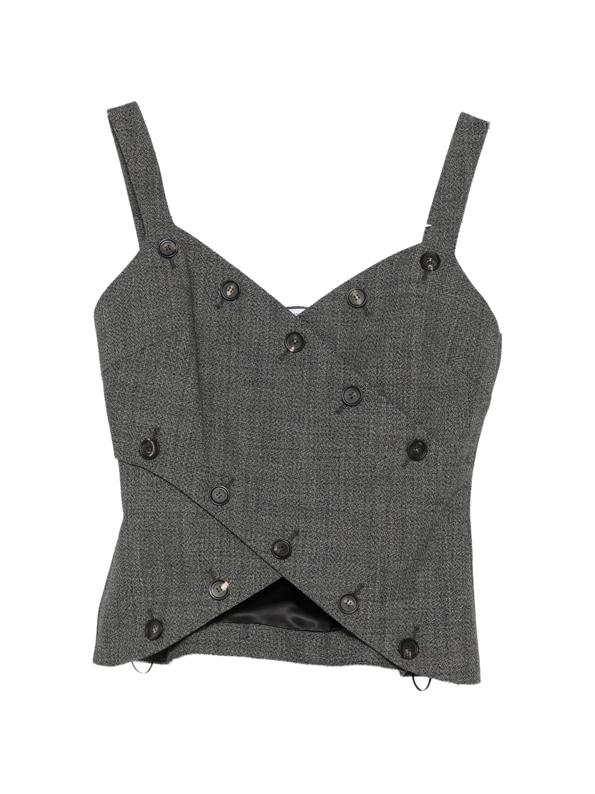 mouliné button-up top