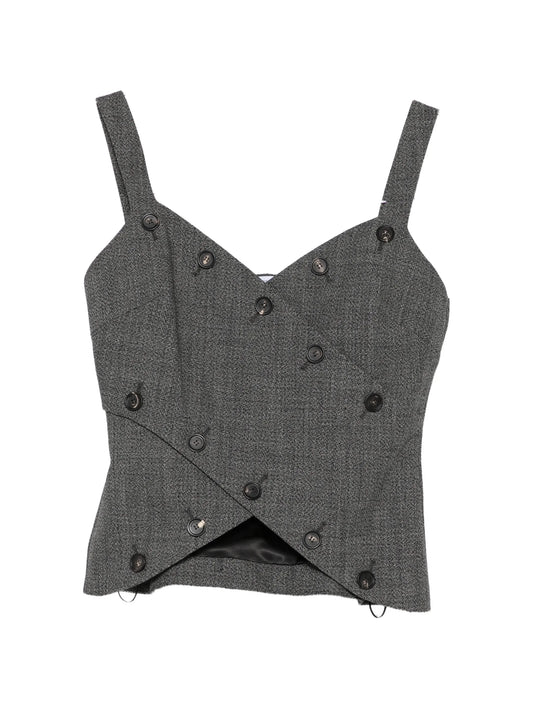 mouliné button-up top
