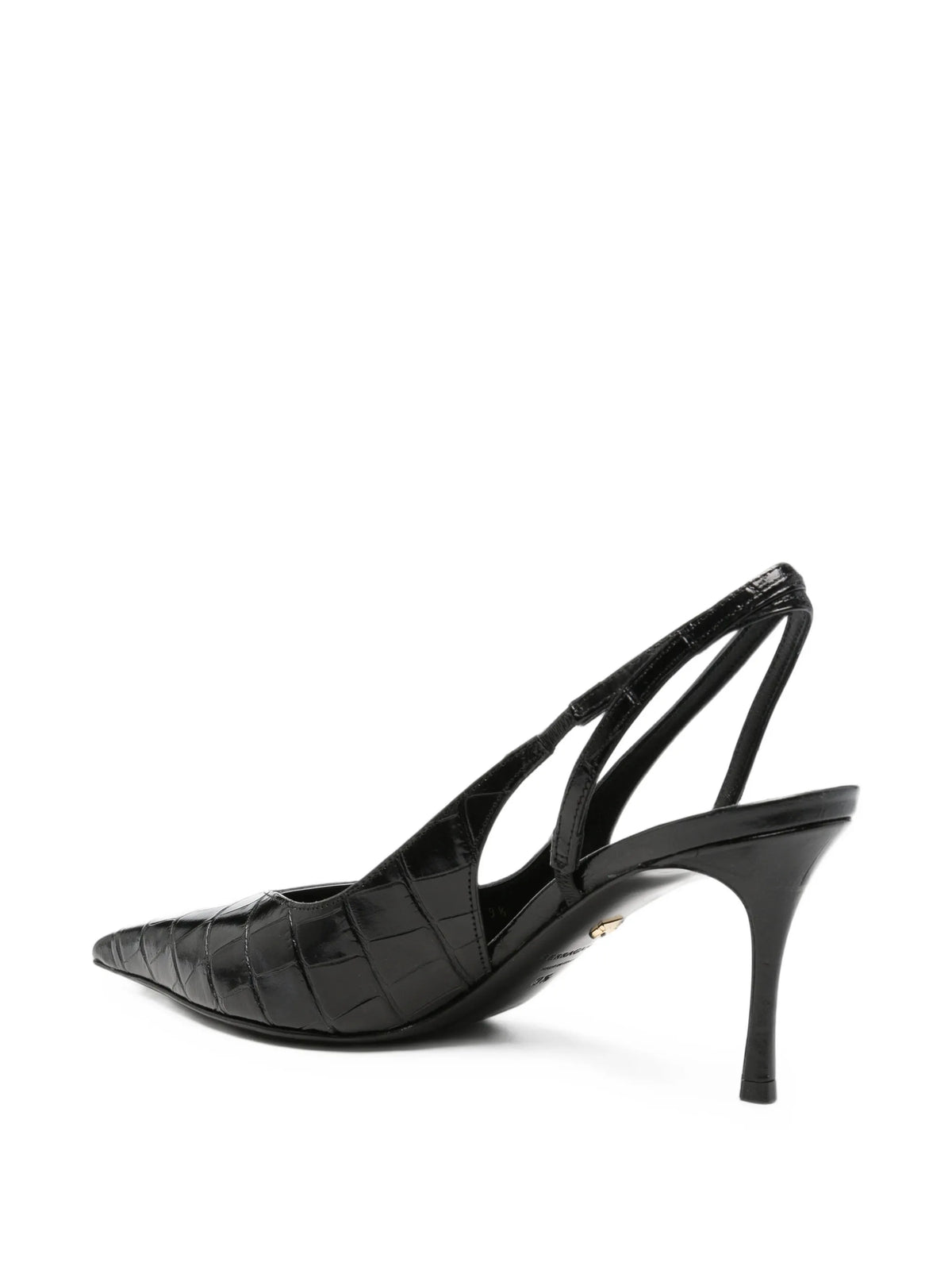 Dafne croc-effect slingback pumps