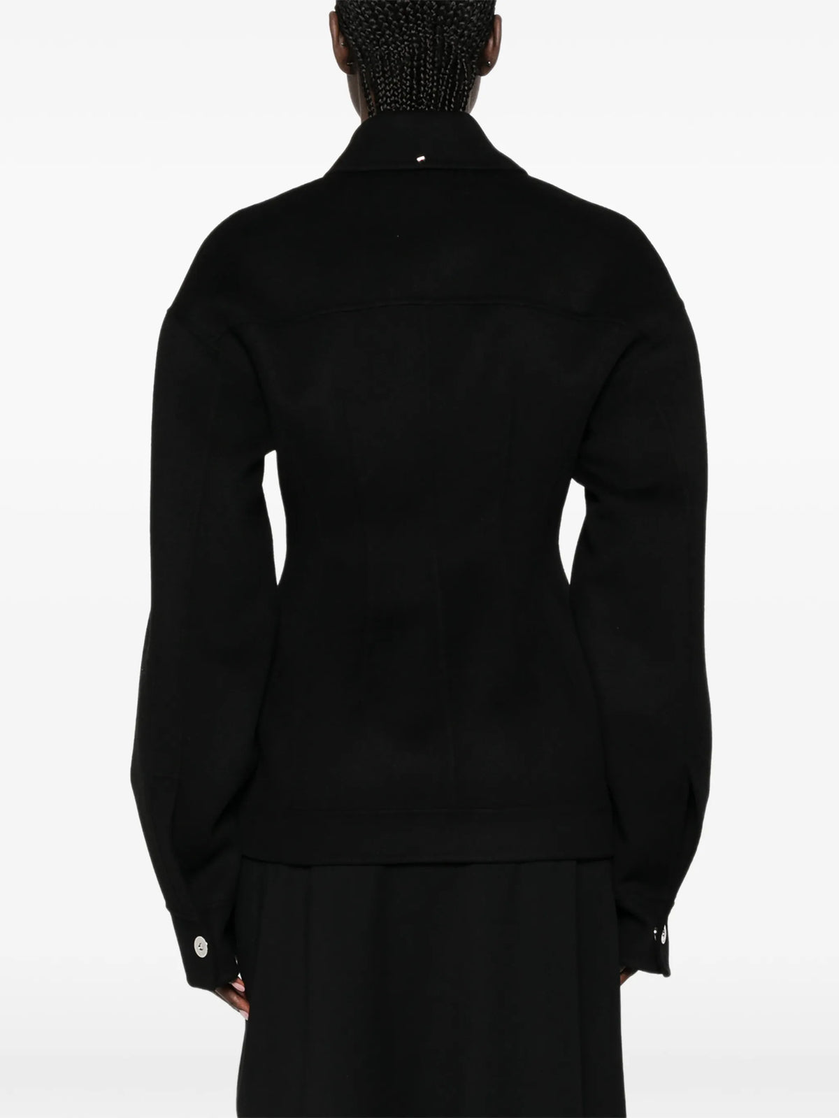 panelled button-down jacket