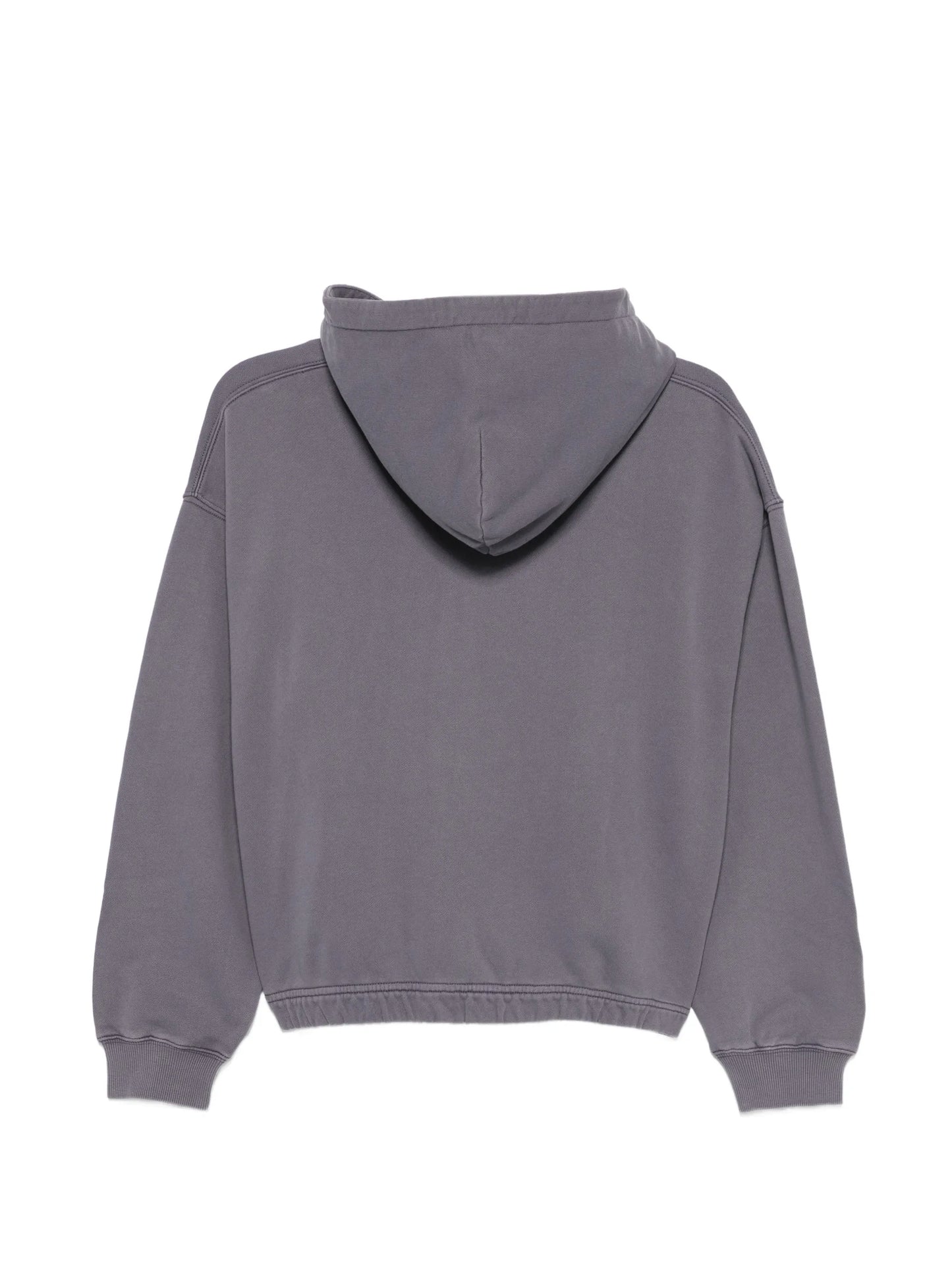 logo-patch zip-up hoodie