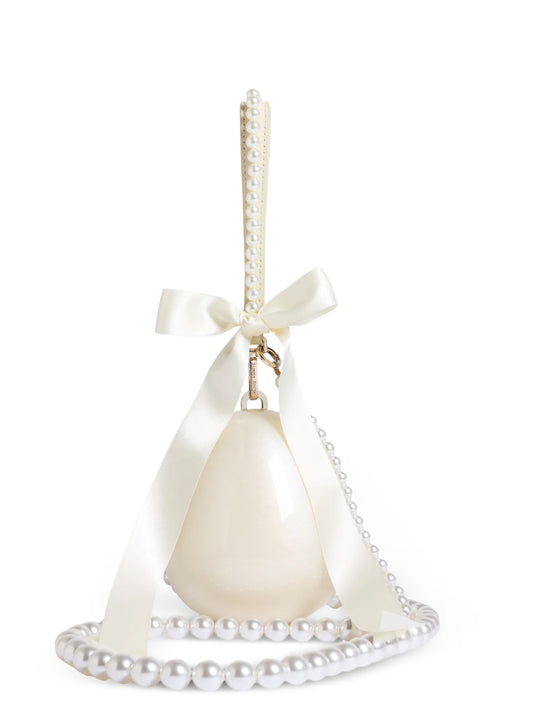 Pearl Egg bow clutch bag