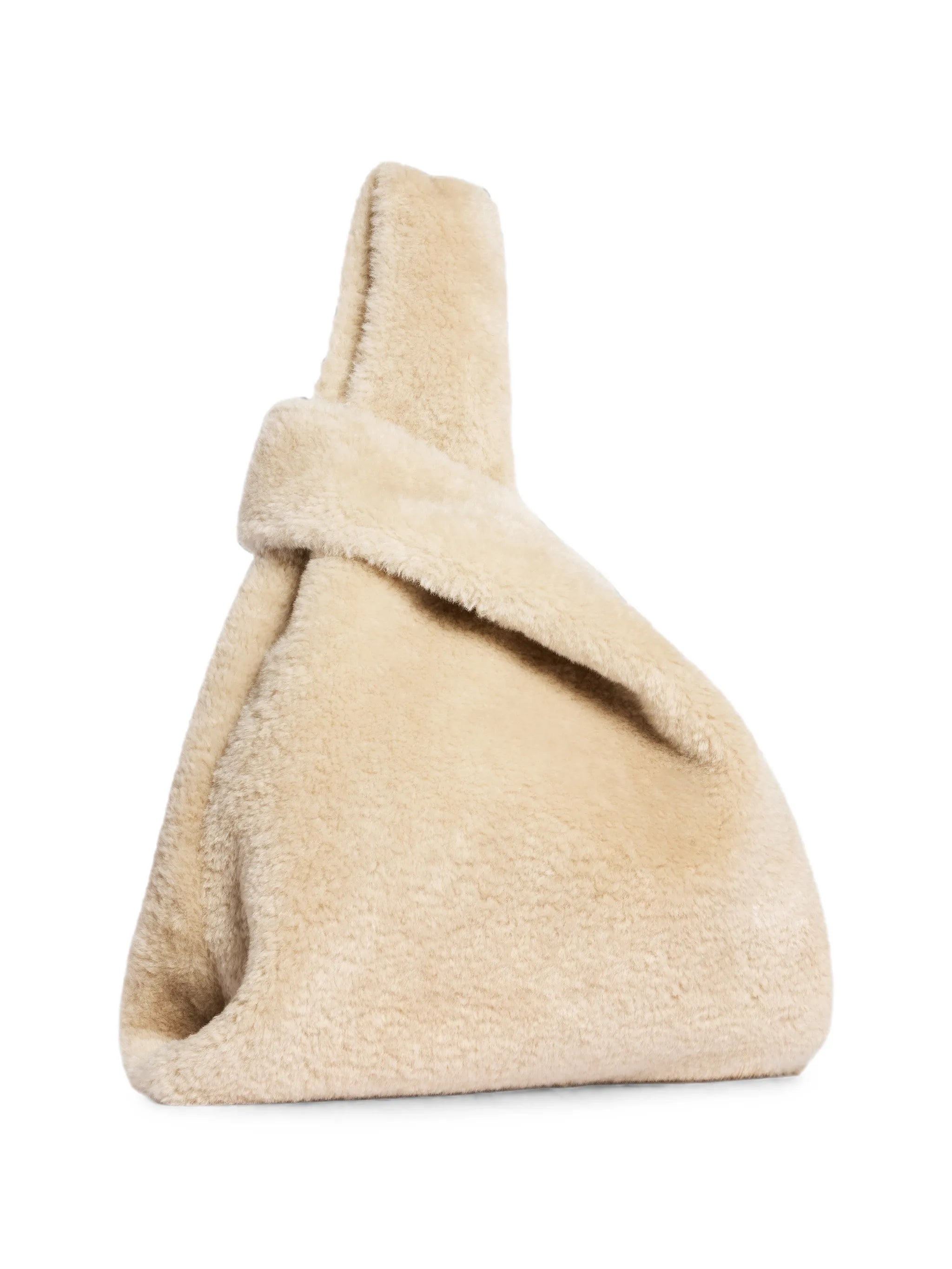 embellished faux-fur shopper bag