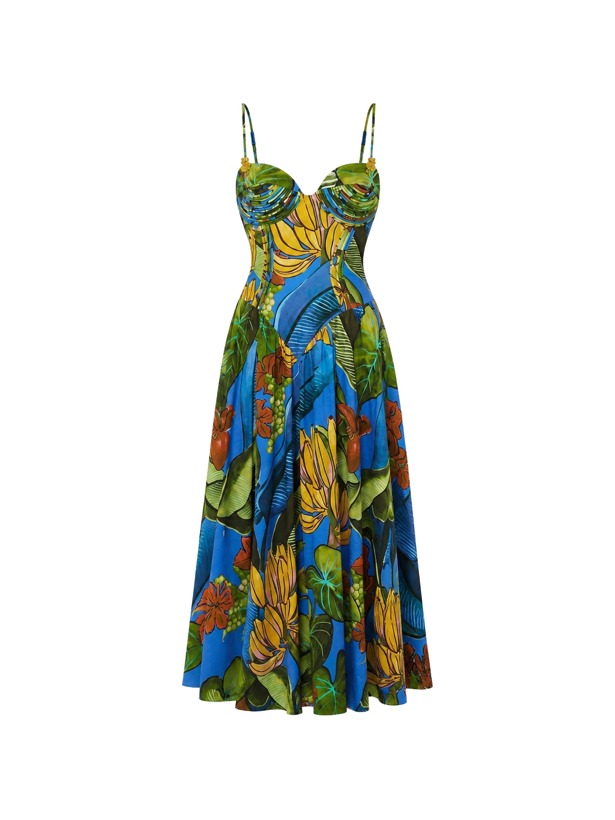 floral-print maxi dress