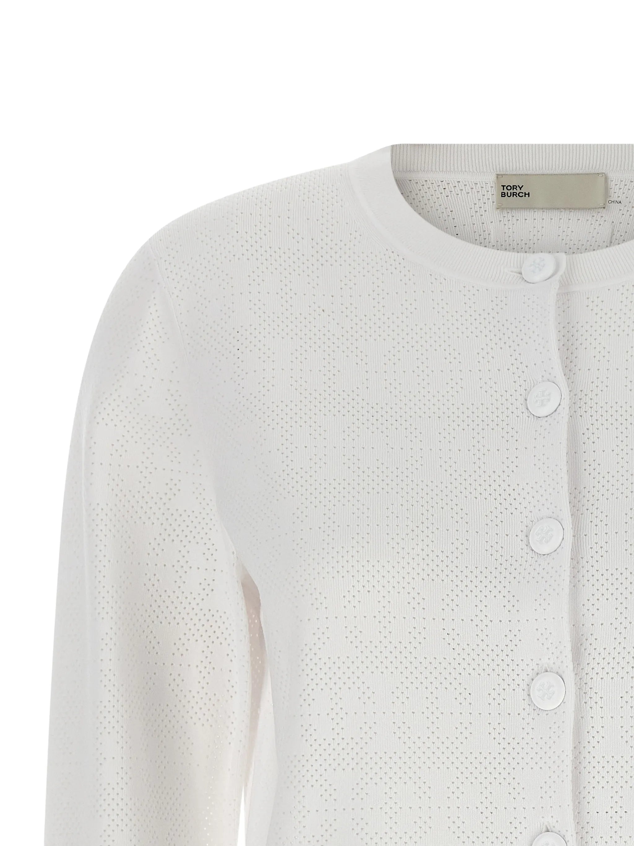 pointelle cardigan