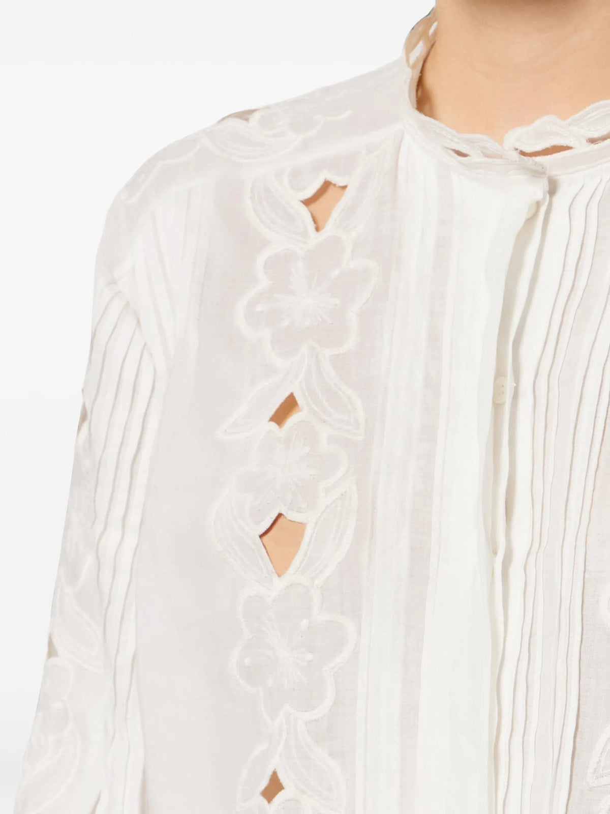 Rubra embroidered ramie blouse