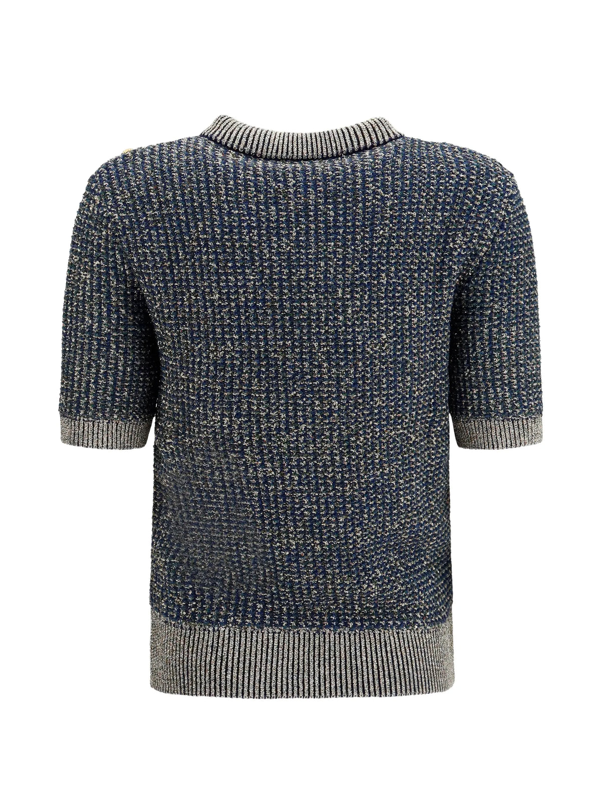 sequin-embellished button-detail sweater