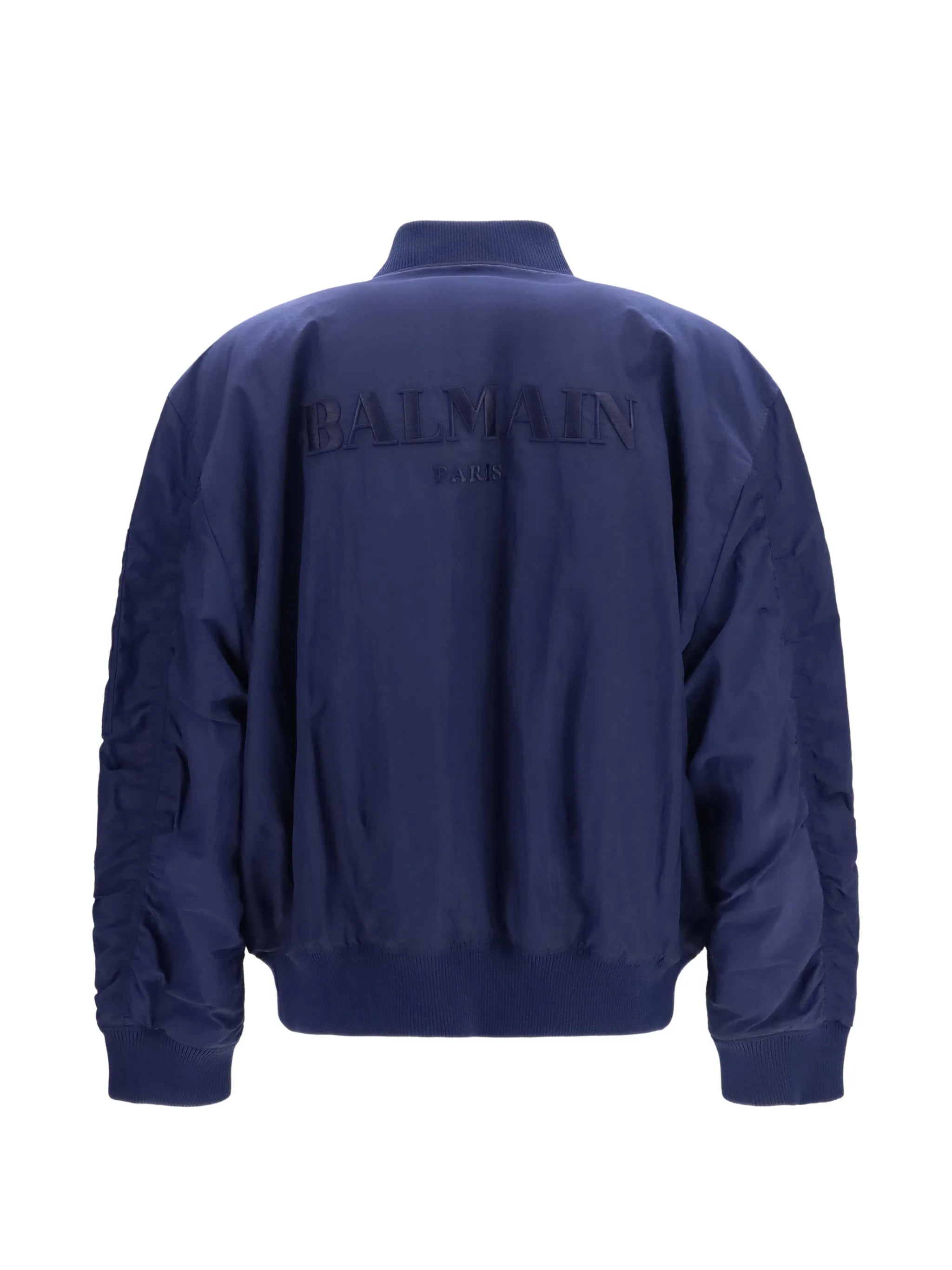 logo-embroidered bomber jacket