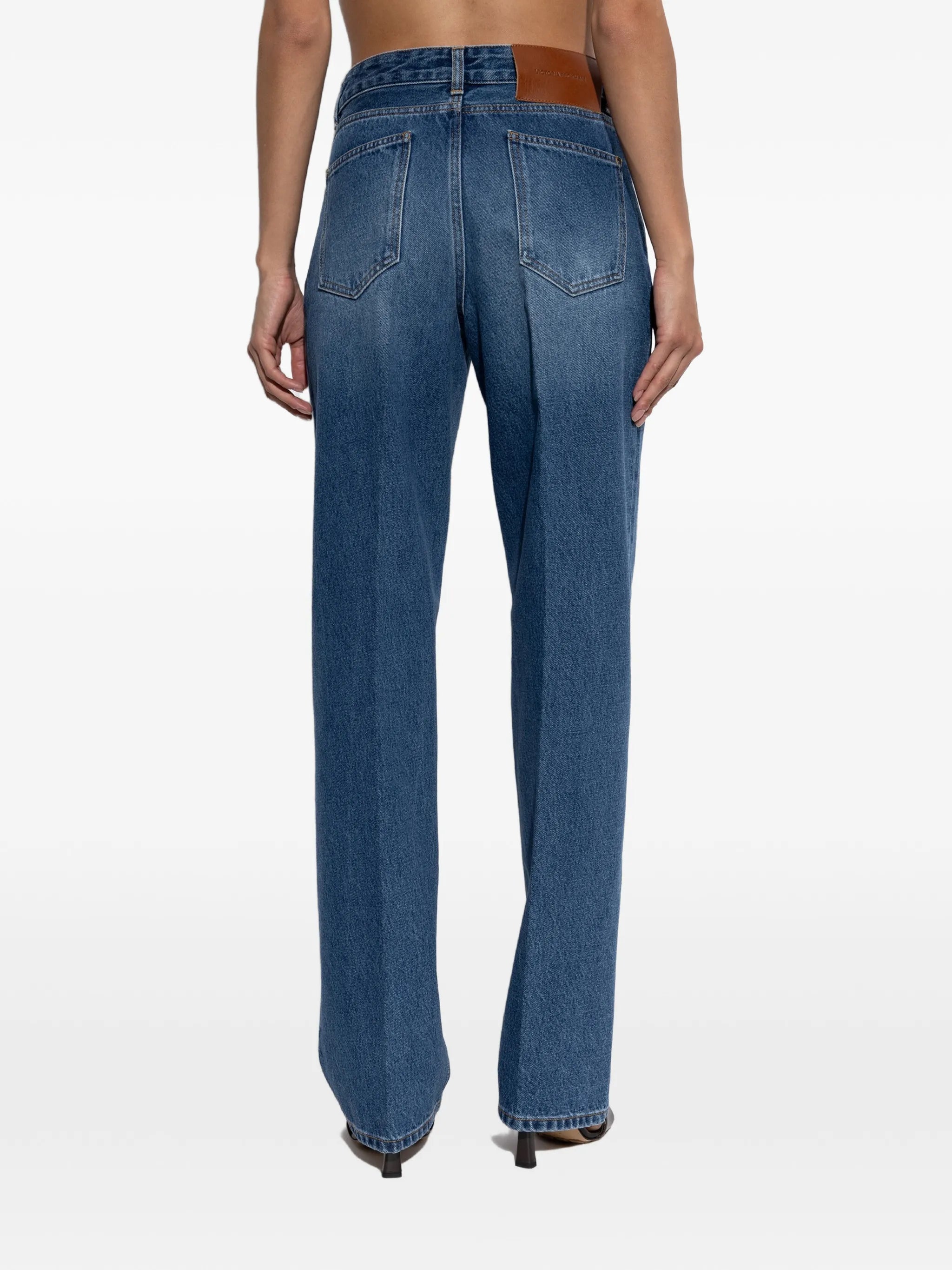 pressed-crease jeans