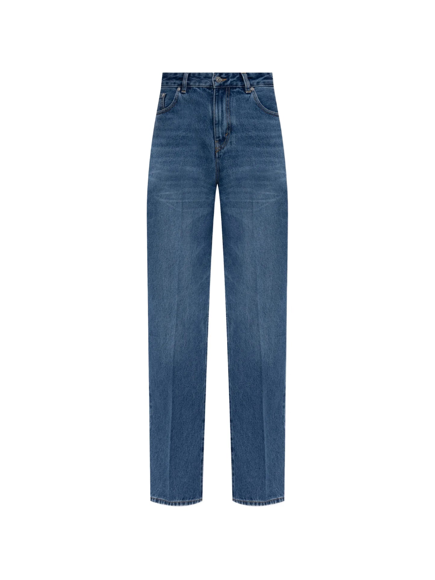 pressed-crease jeans