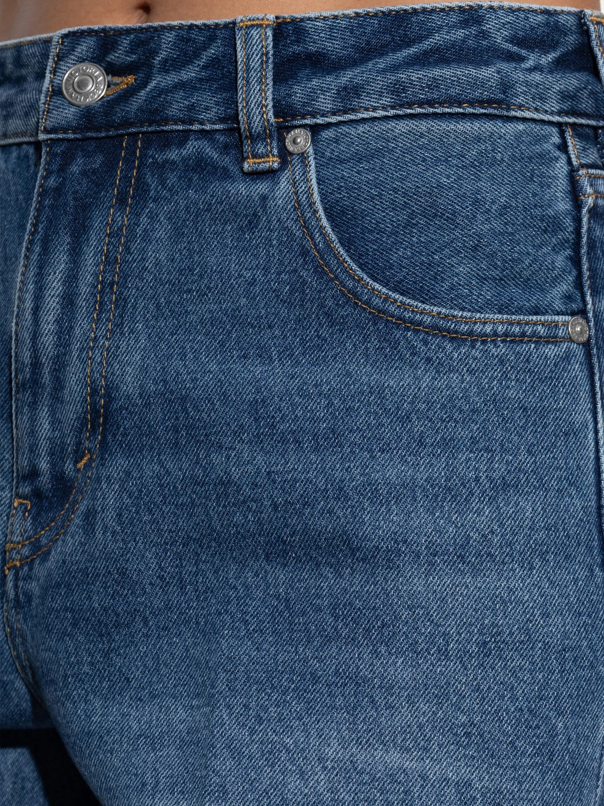 pressed-crease jeans