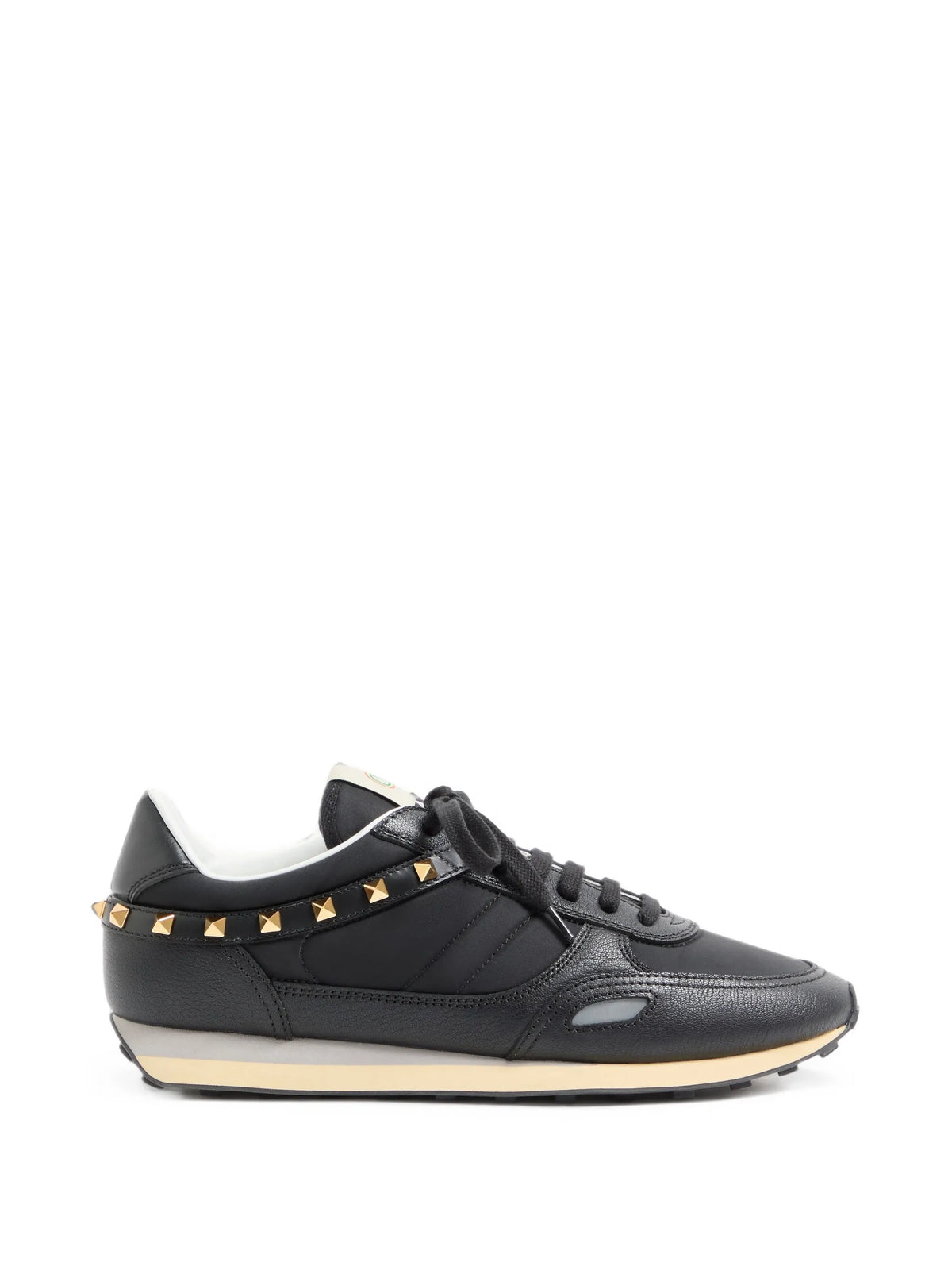 Stud Up trainer in leather and nylon