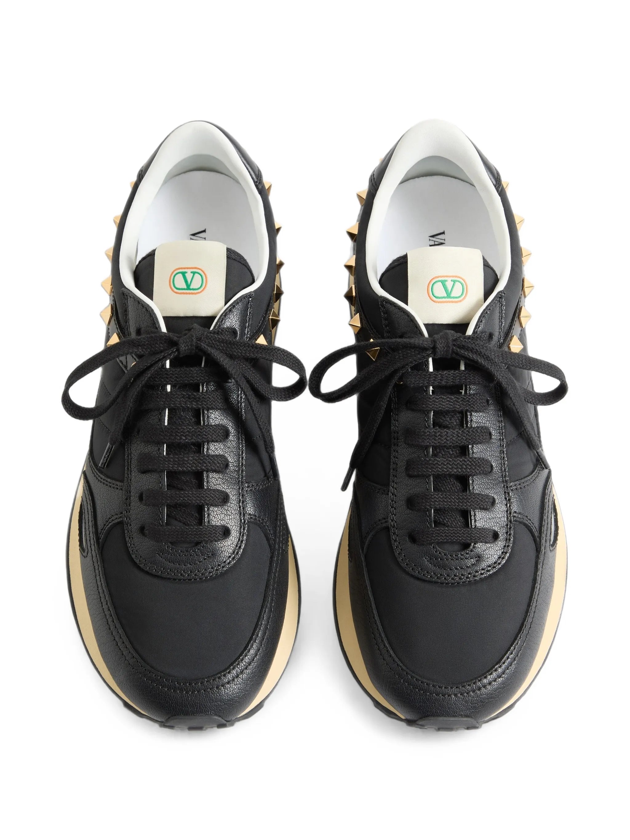 Stud Up trainer in leather and nylon