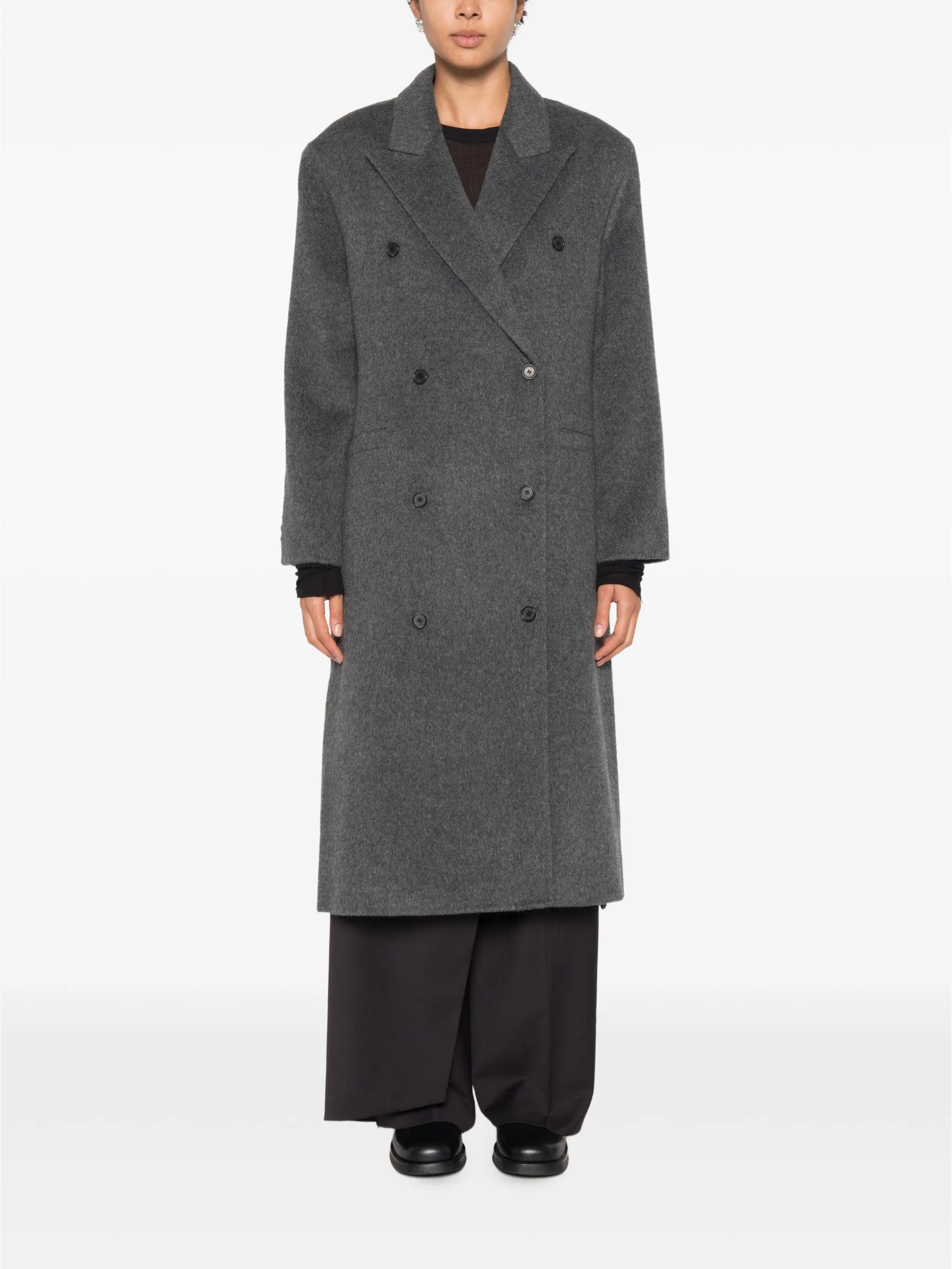Hutton double-breasted coat