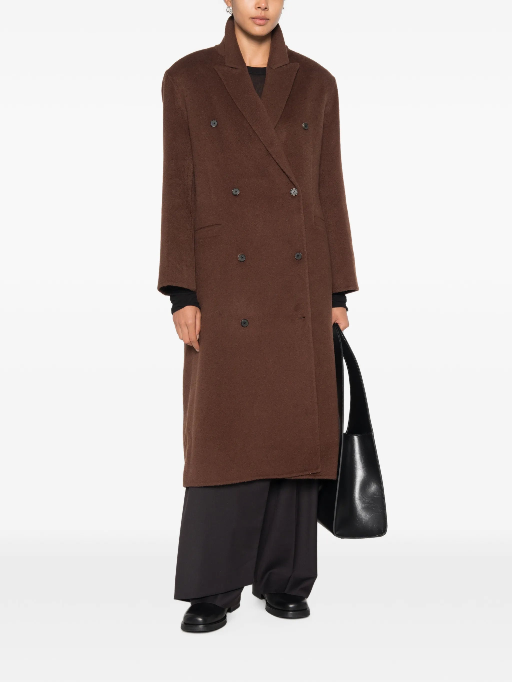 Hutton double-breasted coat