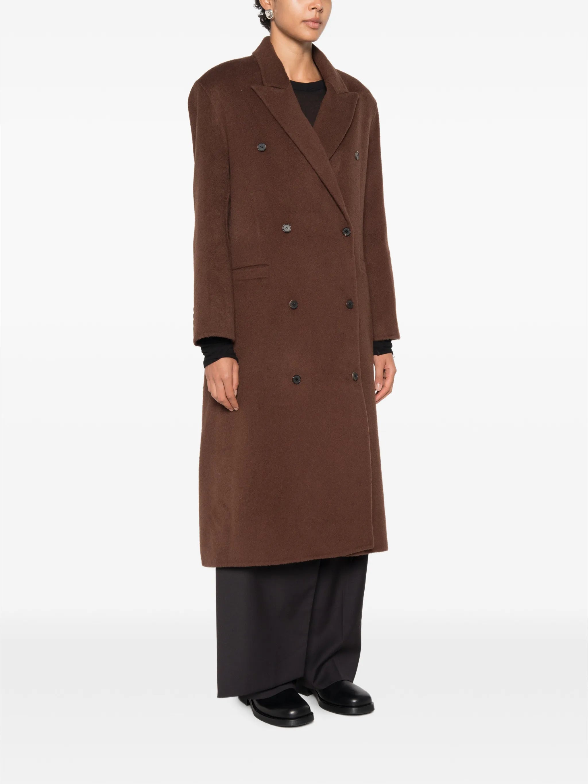 Hutton double-breasted coat