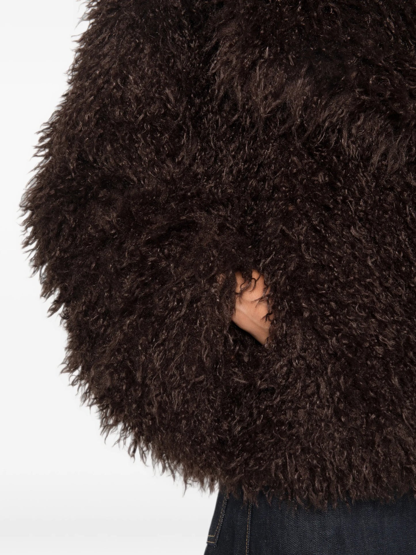 Hathi belted faux-fur jacket