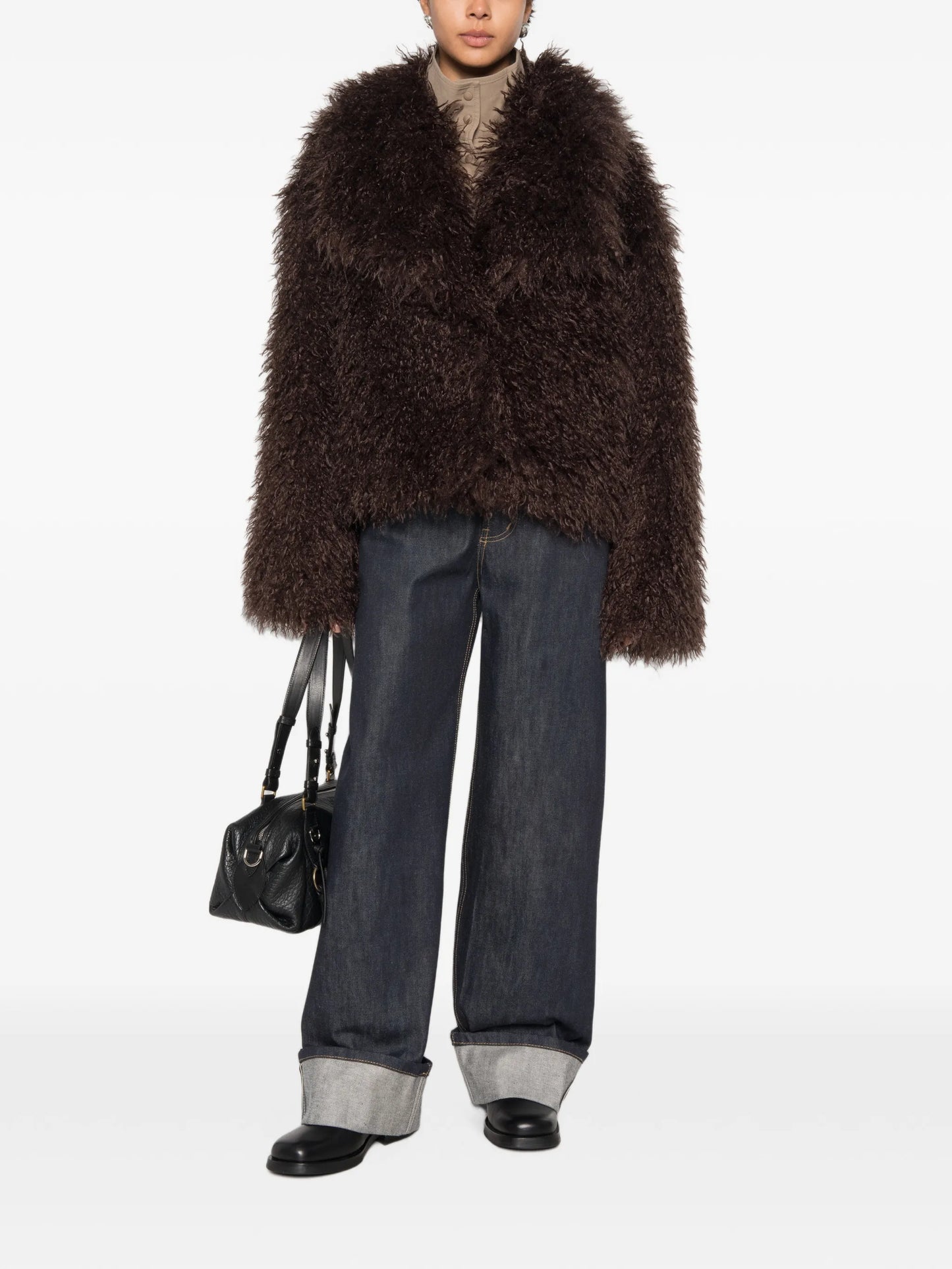 Hathi belted faux-fur jacket