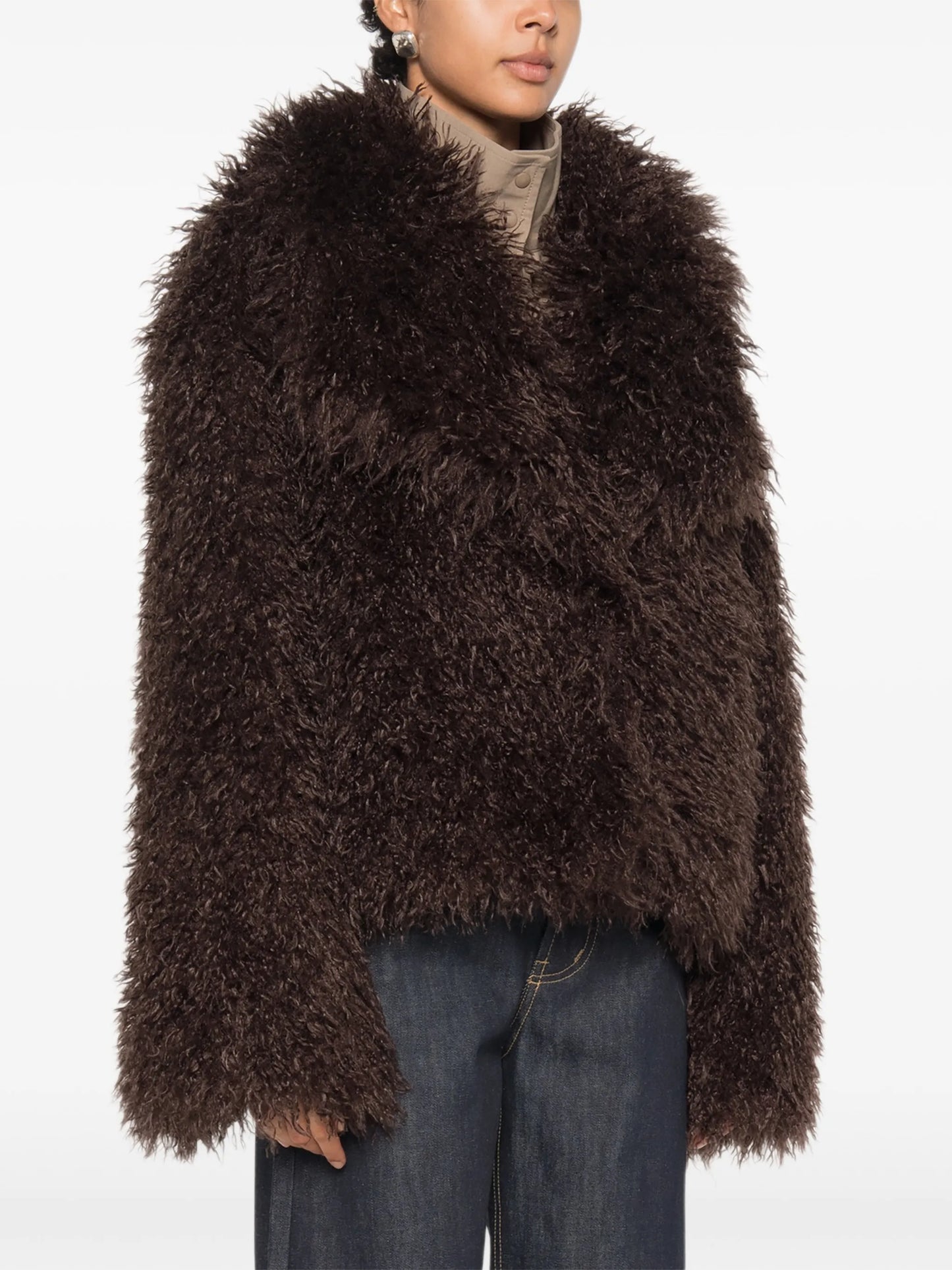 Hathi belted faux-fur jacket