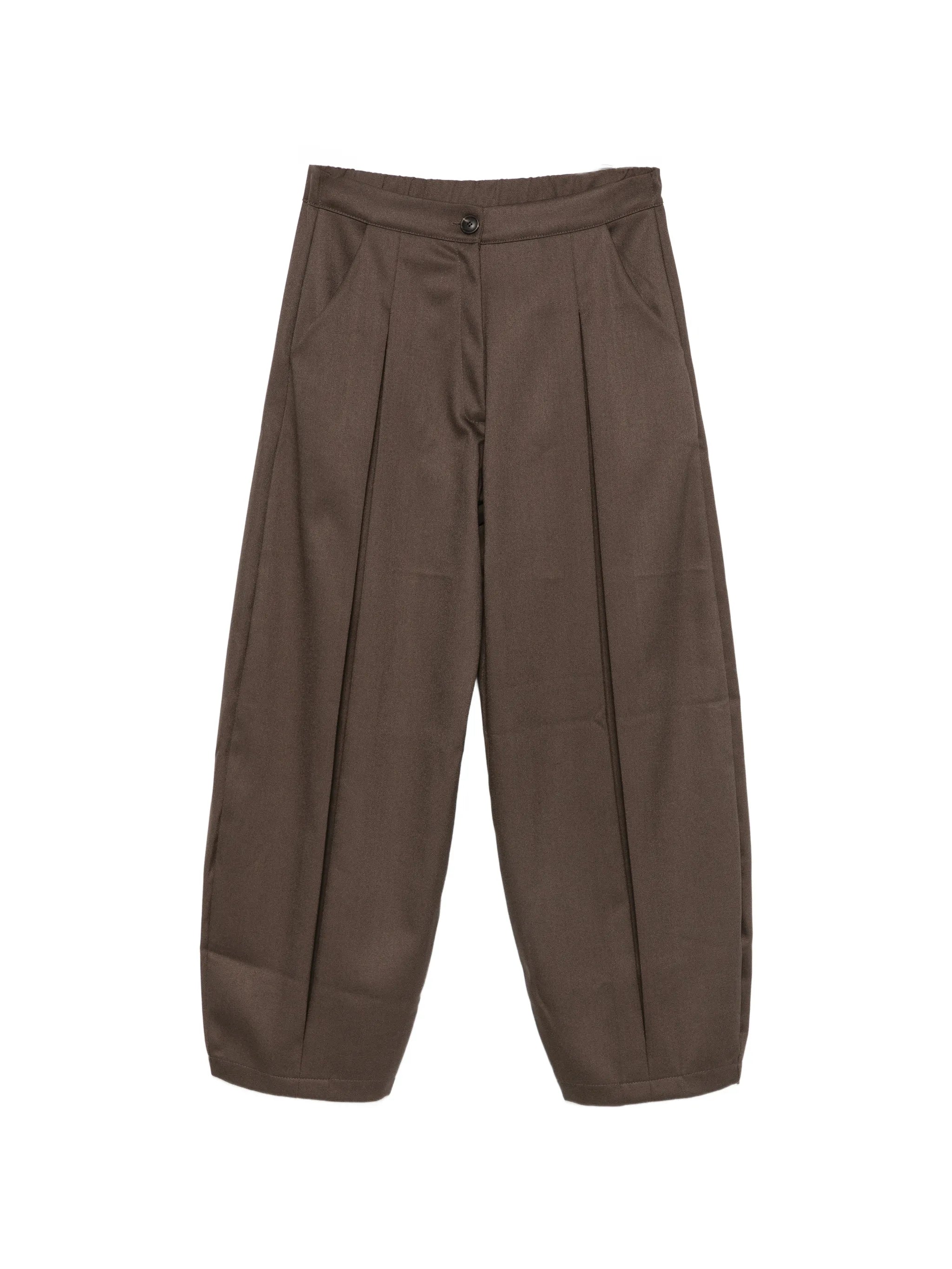 Mika tuck straight-leg trousers