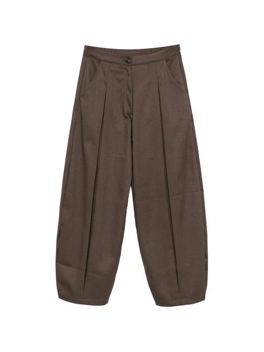 Mika tuck straight-leg trousers