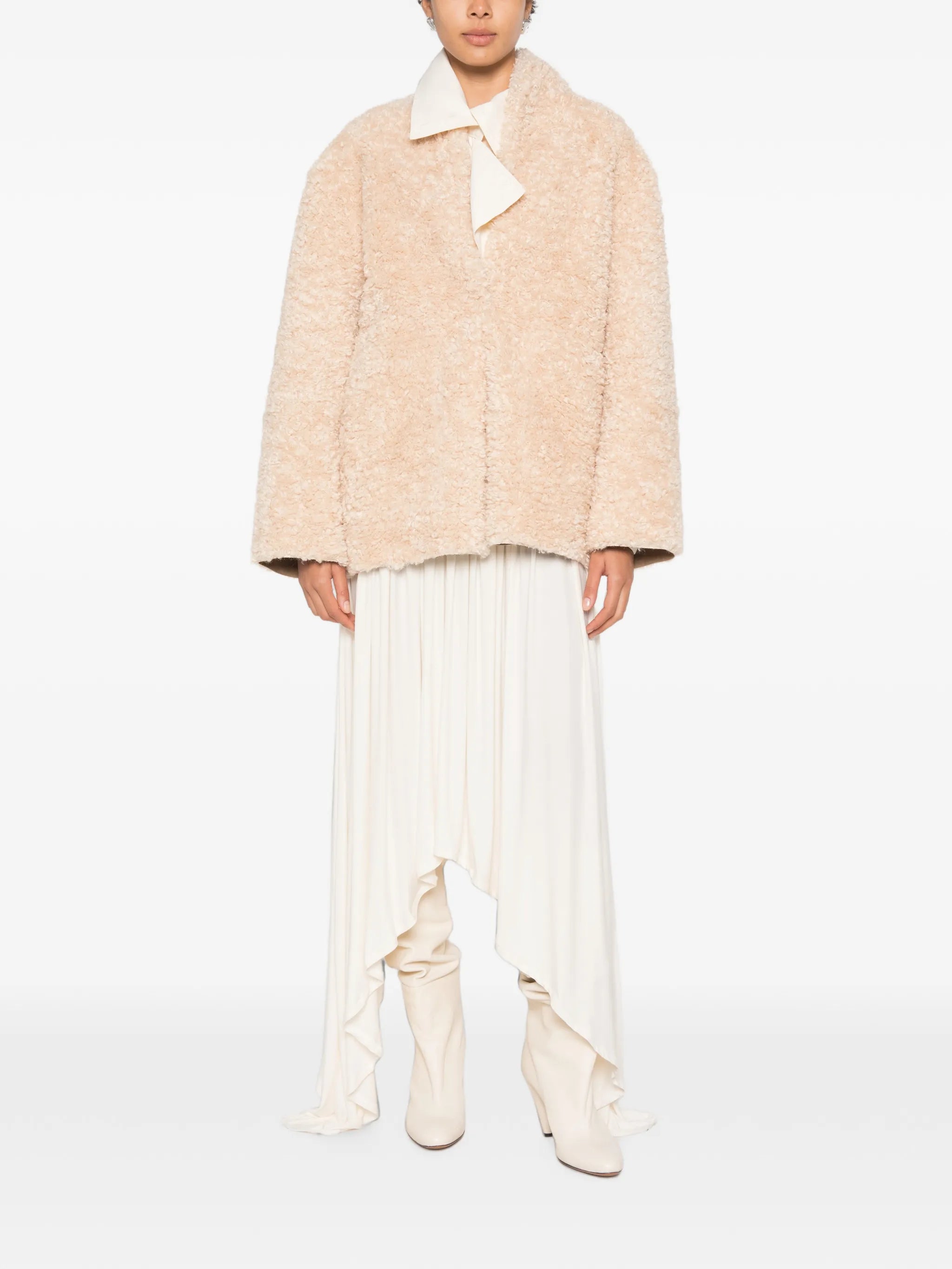 Manuela shawl-collar shearling jacket