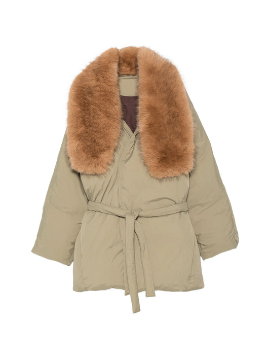 Egizio belted puffer coat