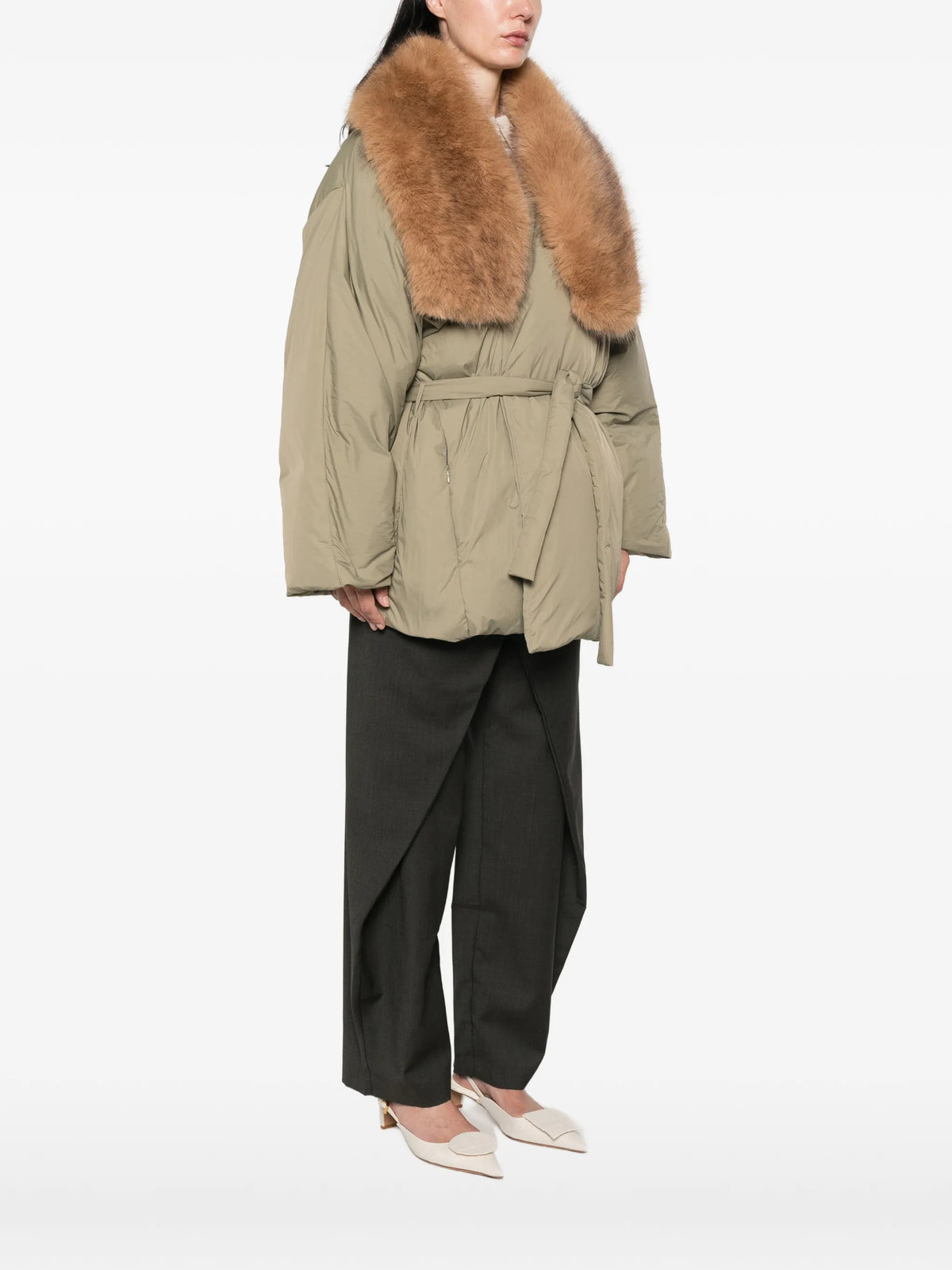 Egizio belted puffer coat