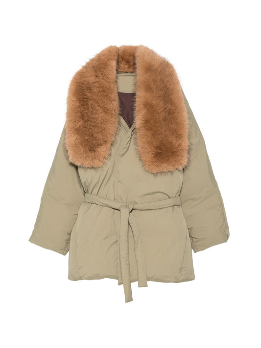 Egizio belted puffer coat