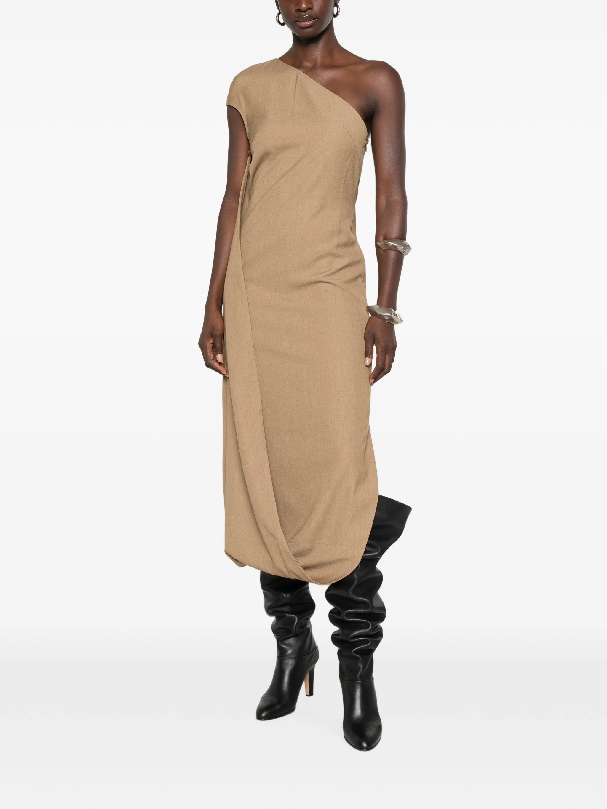 Hasta asymmetric maxi dress