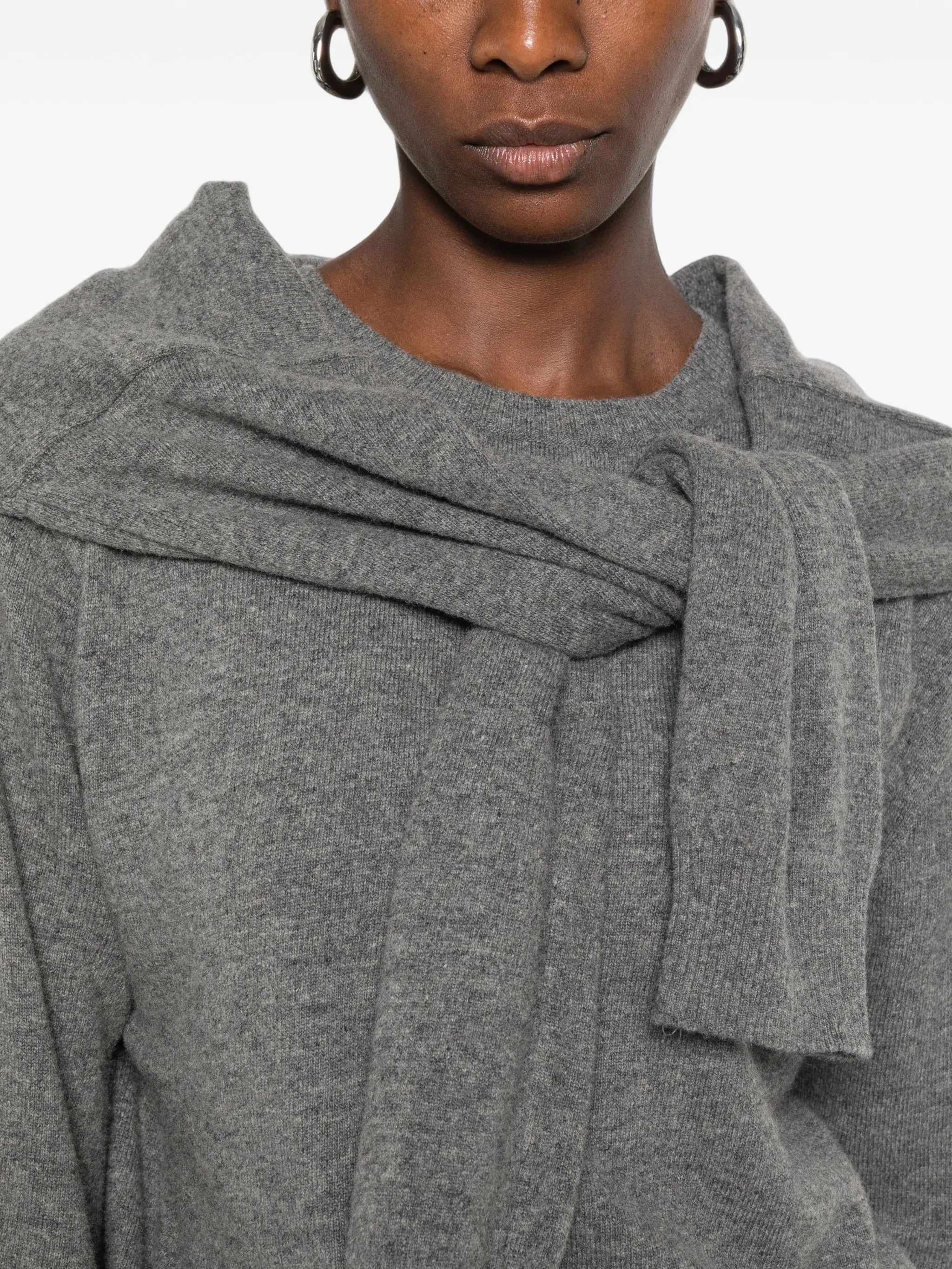 shawl-detail sweater
