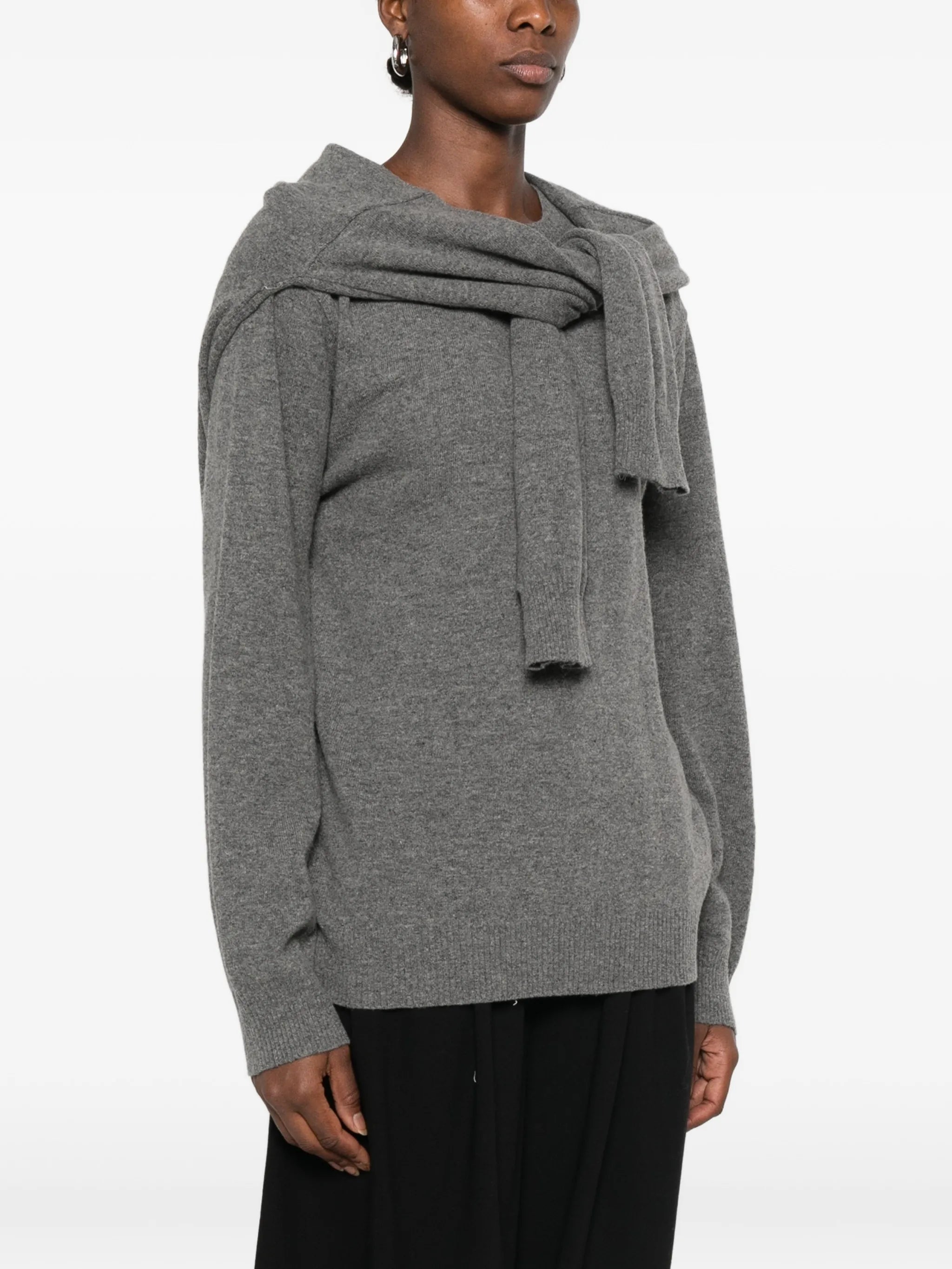 shawl-detail sweater