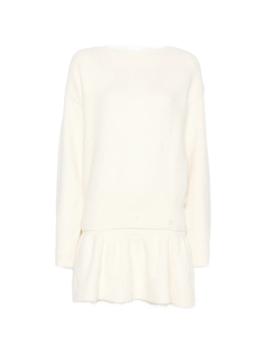 Corinth peplum-details sweater